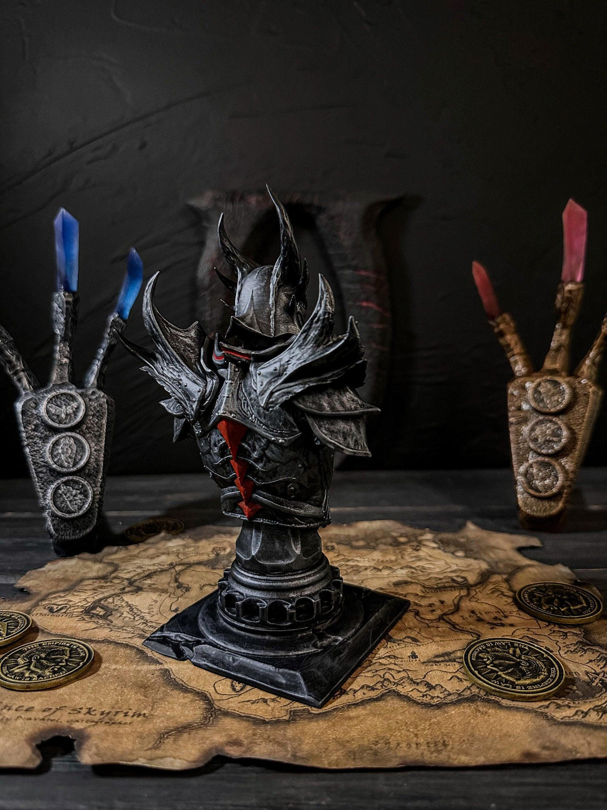 Daedric Armor Bust, Skyrim Inspired, The Elder Scrolls Statue