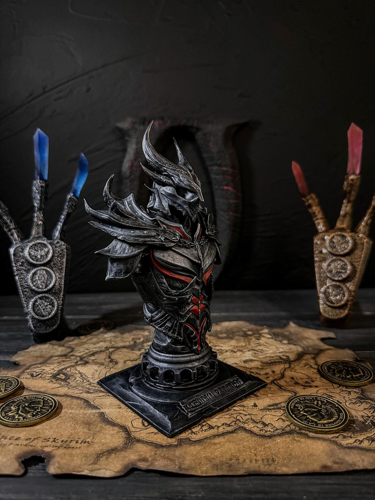 Daedric Armor Bust, Skyrim Inspired, The Elder Scrolls Statue