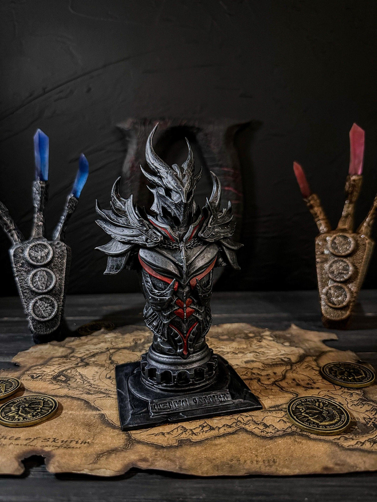 Daedric Armor Bust, Skyrim Inspired, The Elder Scrolls Statue