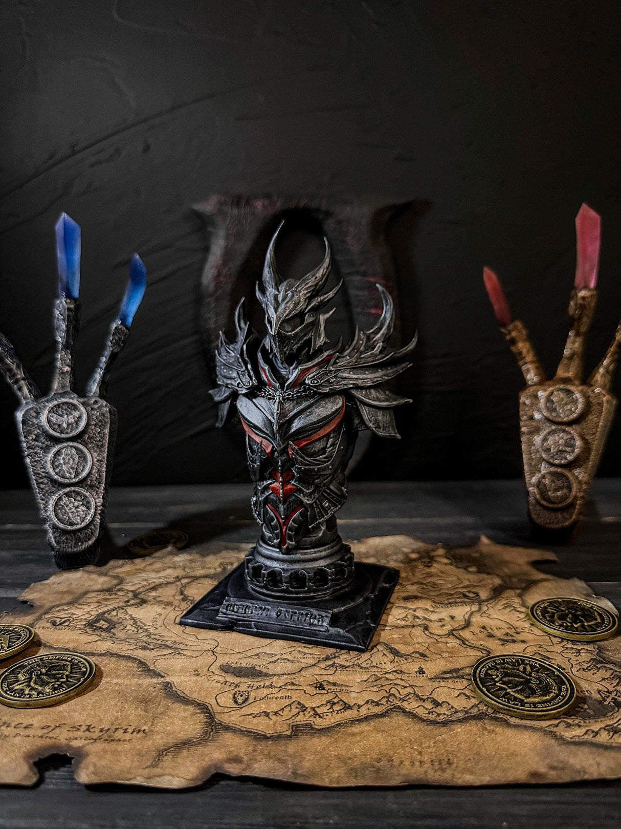 Daedric Armor Bust, Skyrim Inspired, The Elder Scrolls Statue