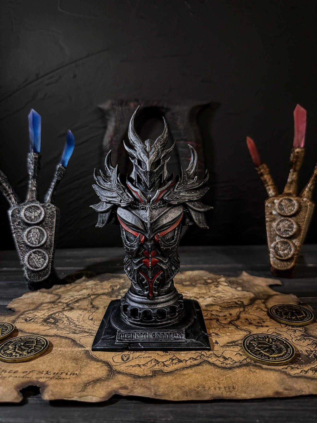 Daedric Armor Bust, Skyrim Inspired, The Elder Scrolls Statue