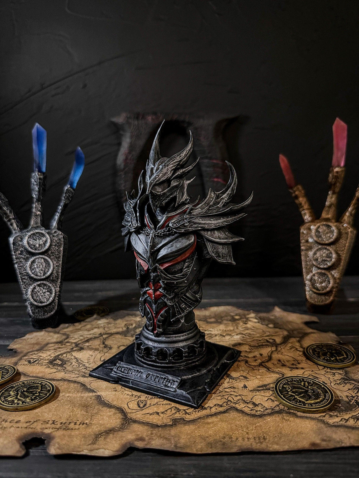 Daedric Armor Bust, Skyrim Inspired, The Elder Scrolls Statue