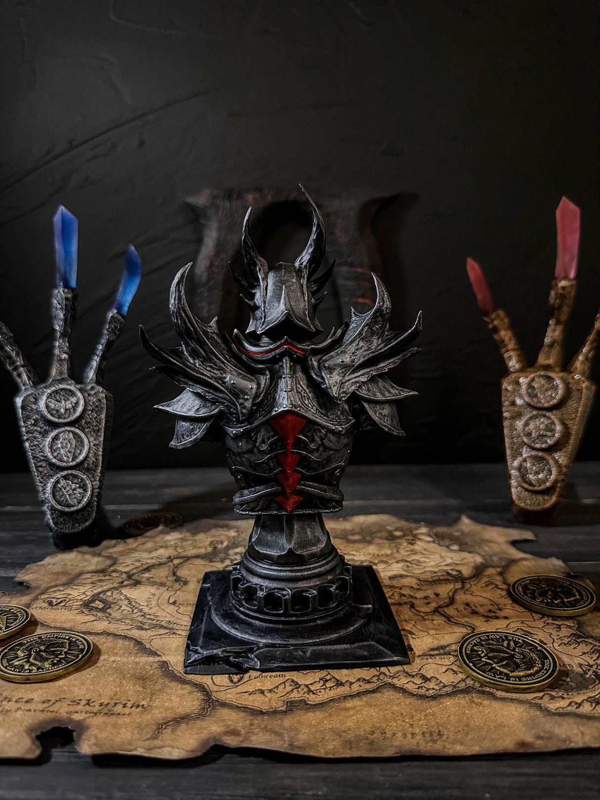 Daedric Armor Bust, Skyrim Inspired, The Elder Scrolls Statue
