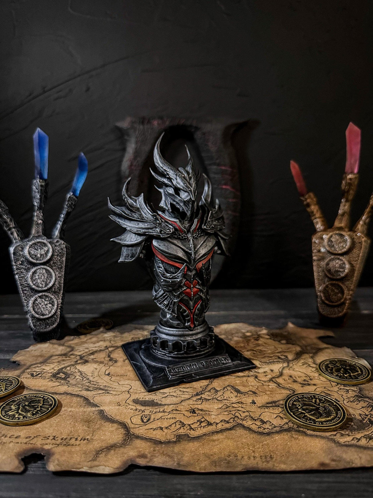 Daedric Armor Bust, Skyrim Inspired, The Elder Scrolls Statue