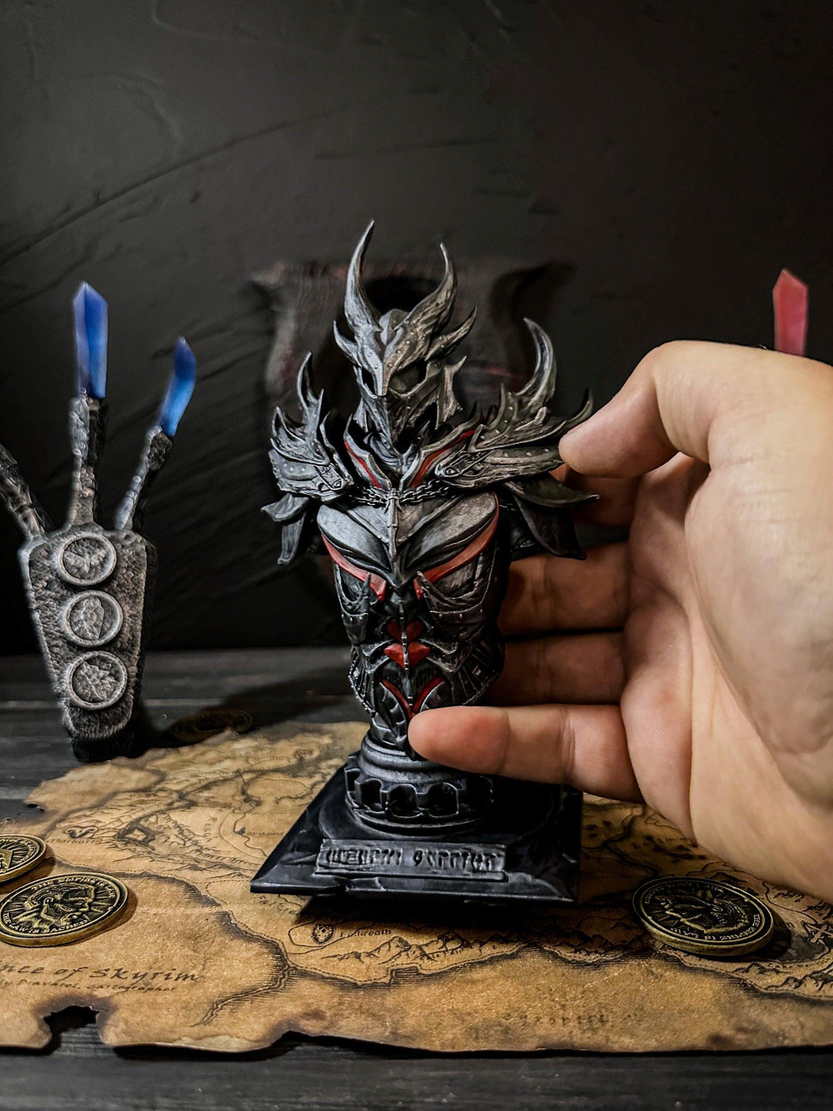 Daedric Armor Bust, Skyrim Inspired, The Elder Scrolls Statue