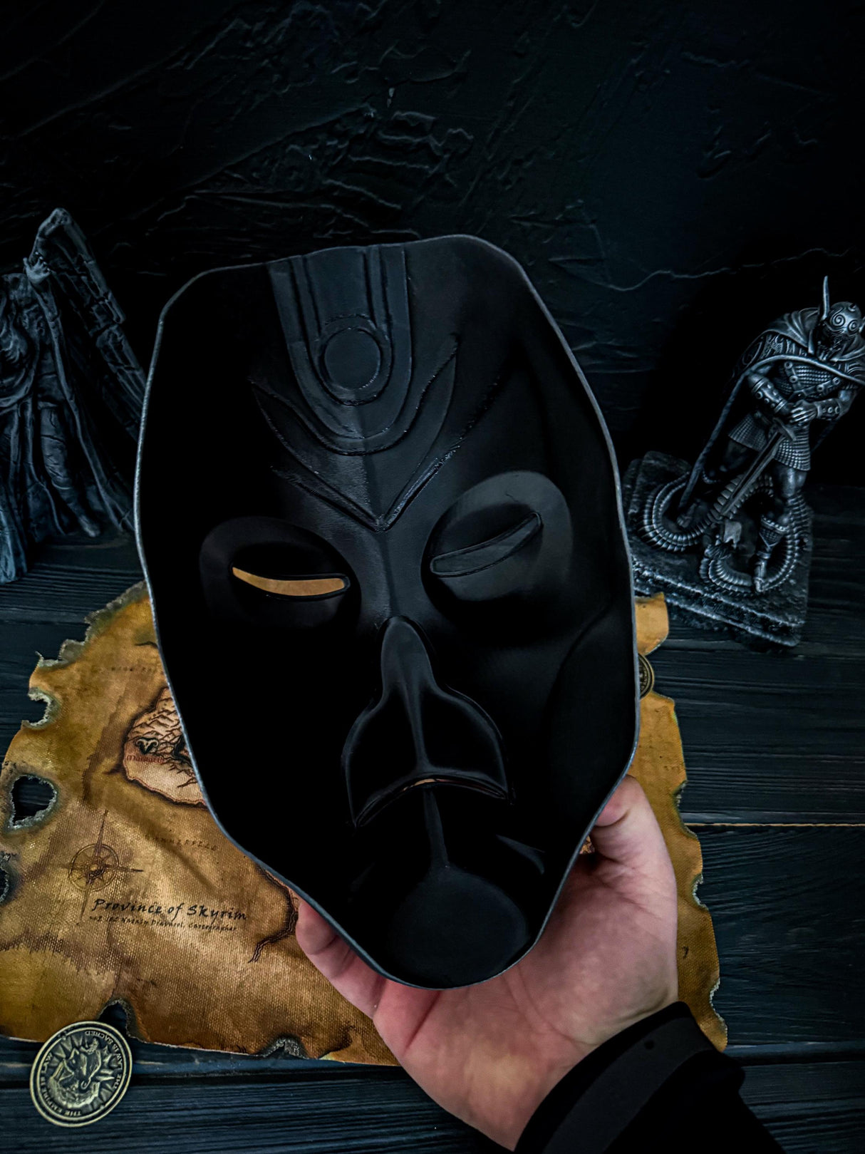 Skyrim Dragon Priest Mask Replica, Morokei Wearable Mask, Cosplay and Wall Decor