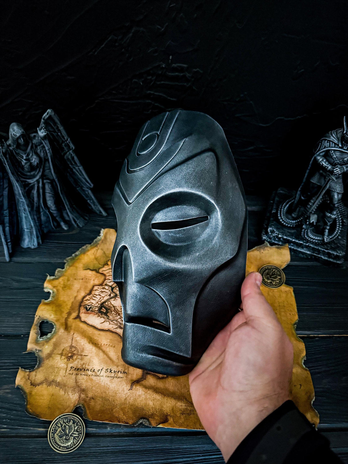 Skyrim Dragon Priest Mask Replica, Morokei Wearable Mask, Cosplay and Wall Decor