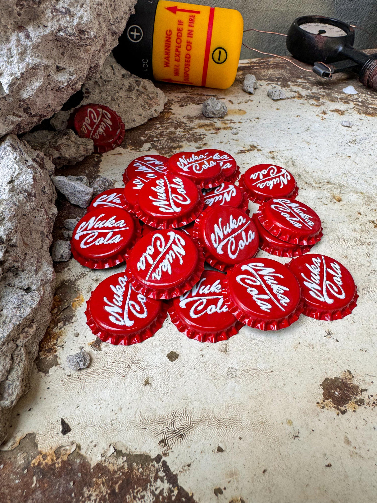 Handmade Fallout Bottle Caps, Nuke Cola Caps, Fallout Props, Gift for Fans