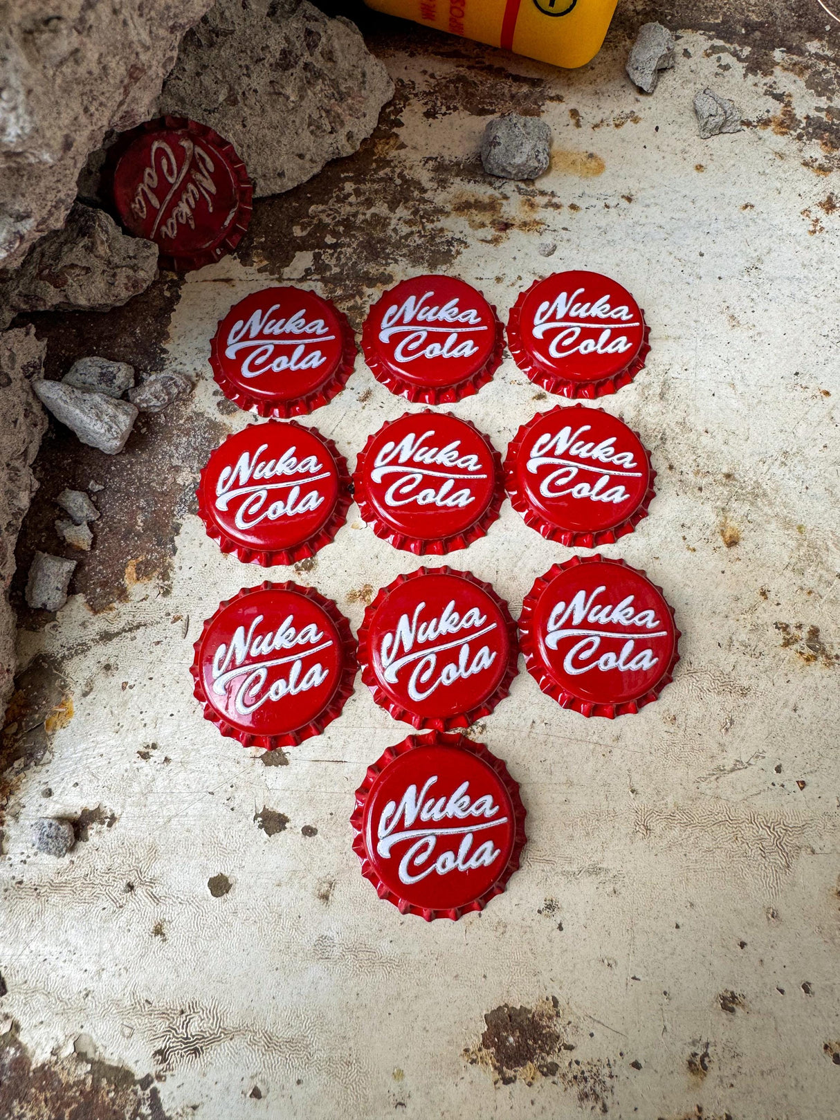 Handmade Fallout Bottle Caps, Nuke Cola Caps, Fallout Props, Gift for Fans