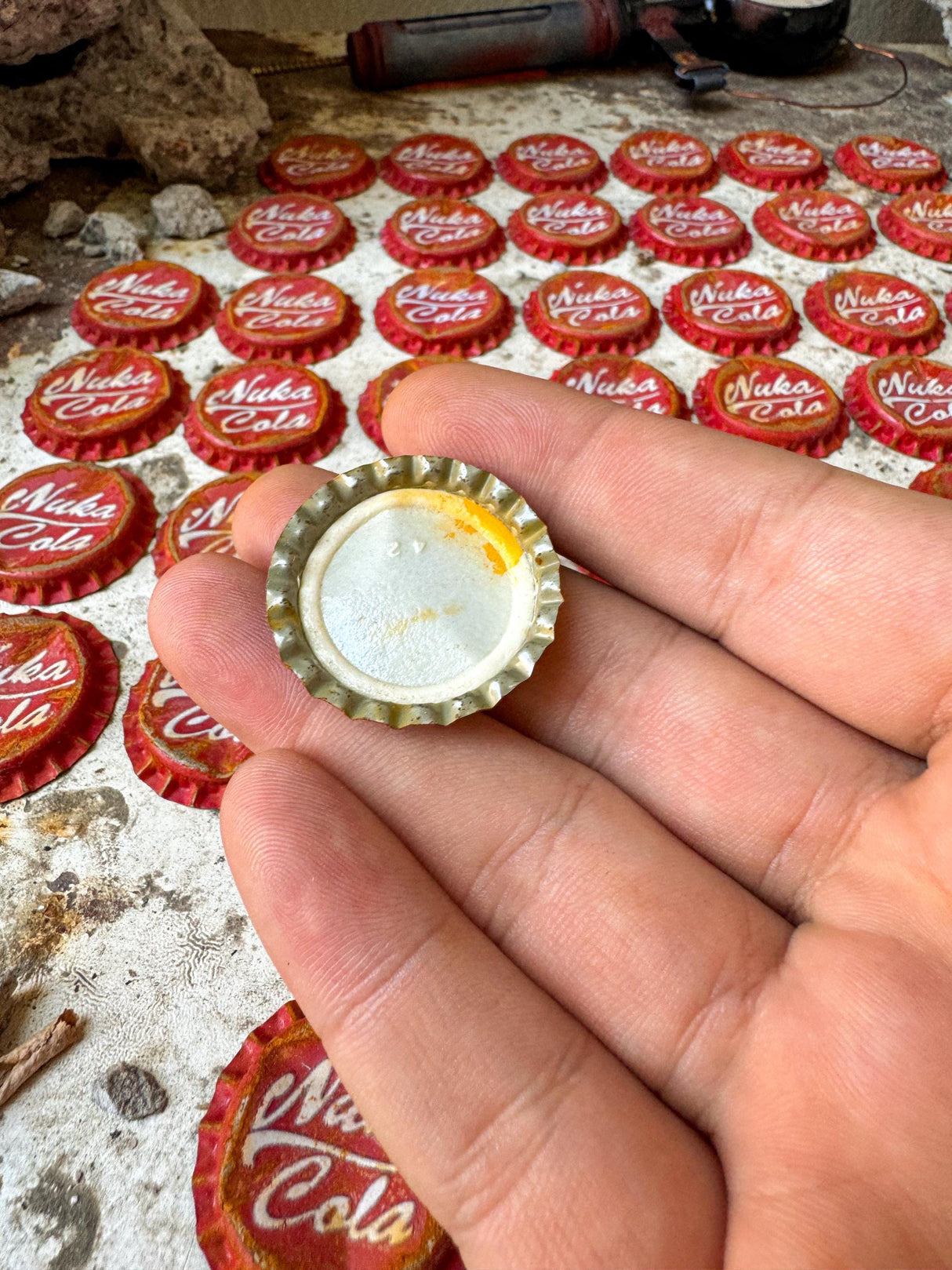 Fallout Rusted Bottle Caps, Nuke Cola Caps, Fallout Props, Fallout Currency