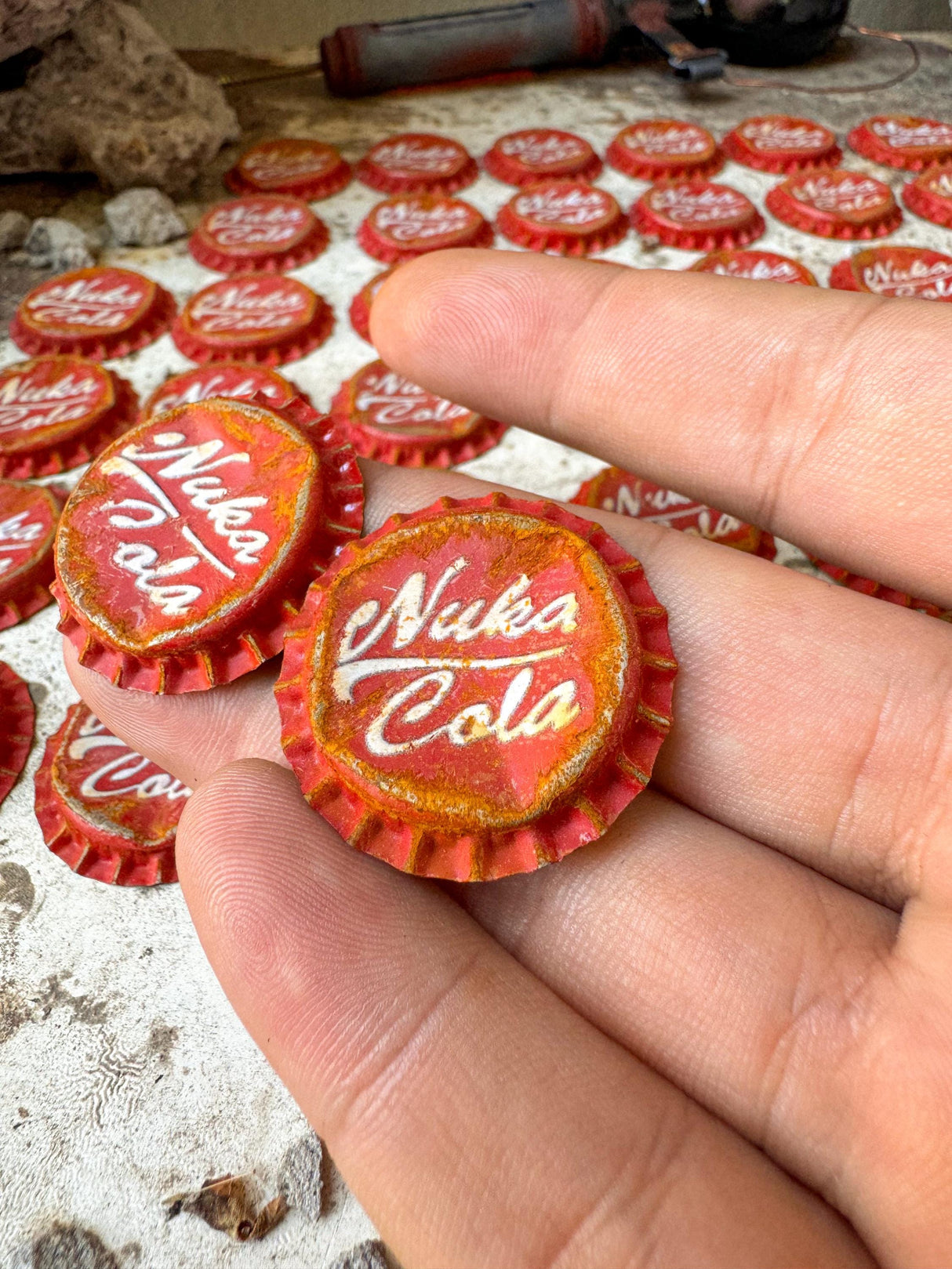Fallout Rusted Bottle Caps, Nuke Cola Caps, Fallout Props, Fallout Currency