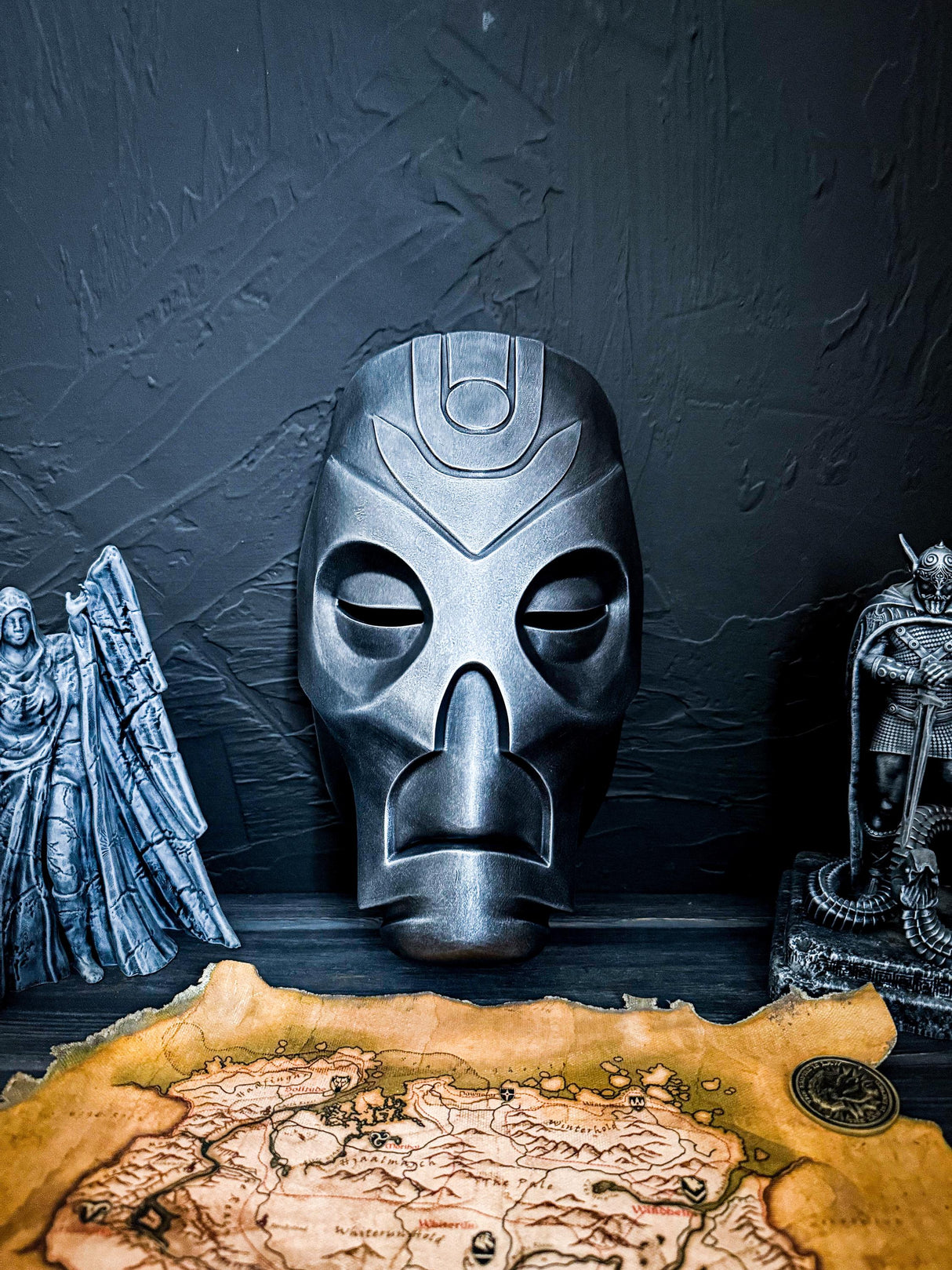 Skyrim Dragon Priest Mask Replica, Morokei Wearable Mask, Cosplay and Wall Decor