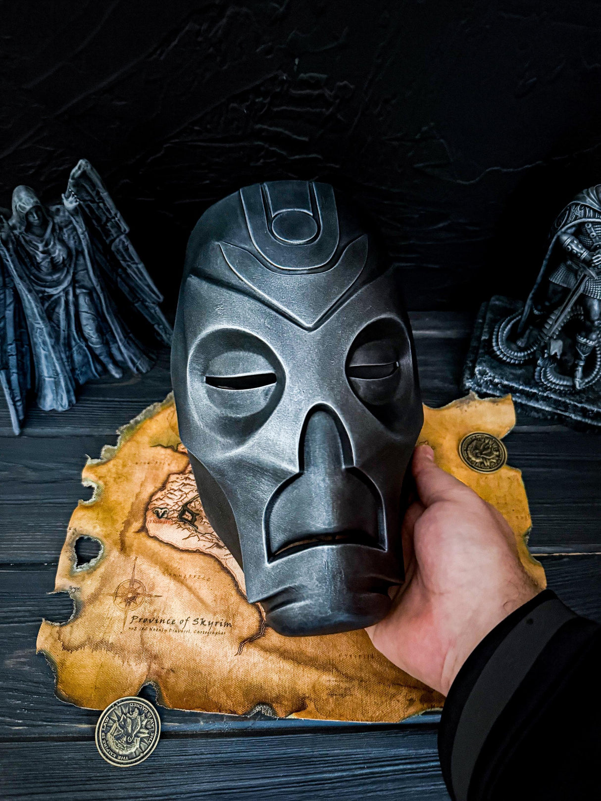 Skyrim Dragon Priest Mask Replica, Morokei Wearable Mask, Cosplay and Wall Decor