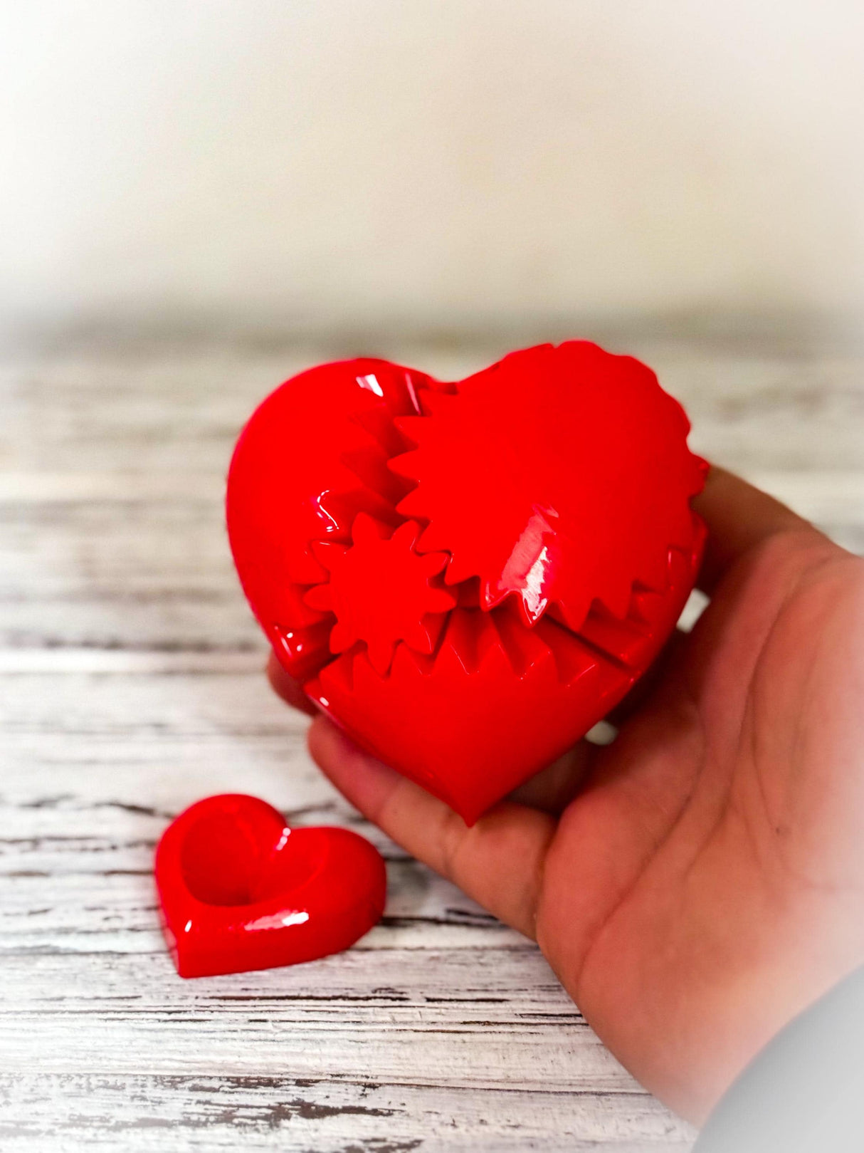 Rotating Gear Heart, Fidget Toy, Transforming Moving Figurine, Moving Mechanical 3D printed Heart
