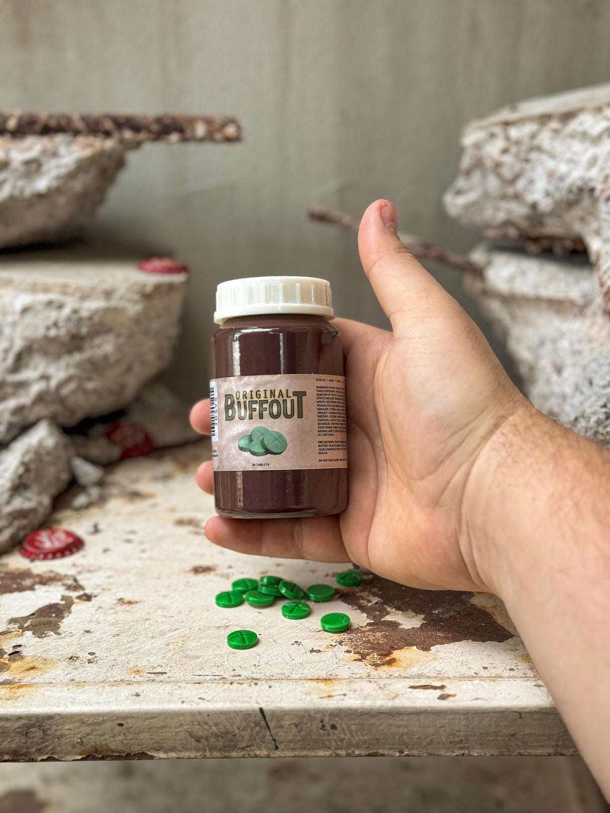 Buffout Bottle and Pills, Fallout 3, Fallout New Vegas Steroid, Artifact Fallout Inspired, Buffout Replica