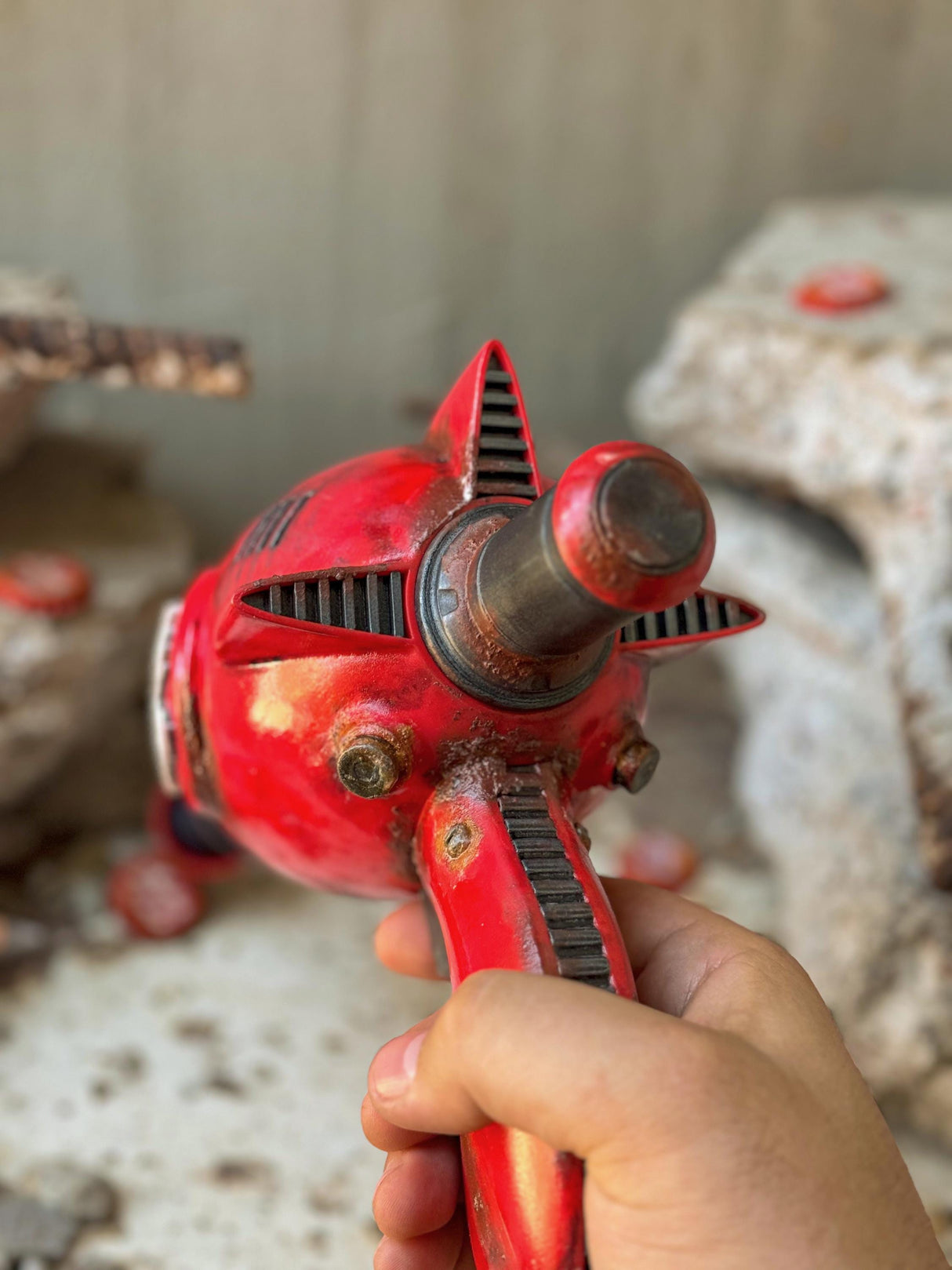 Weathered Nuka Cola Blaster Prop, Fallout Replica, Game Artifact