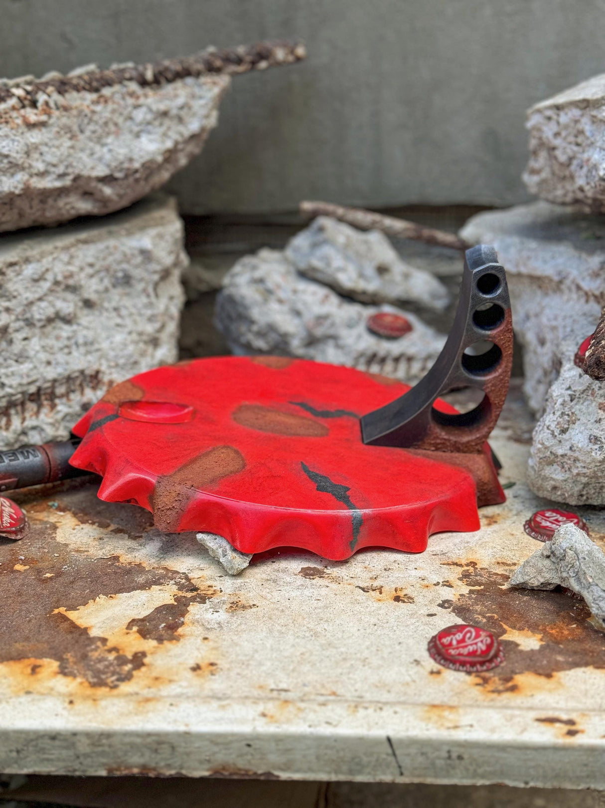 Weathered Nuka Cola Blaster Prop, Fallout Replica, Game Artifact