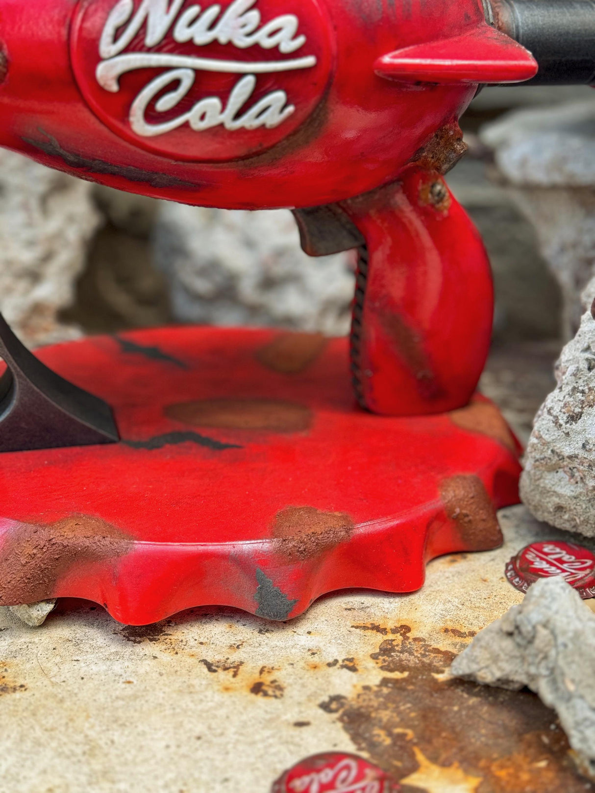 Weathered Nuka Cola Blaster Prop, Fallout Replica, Game Artifact