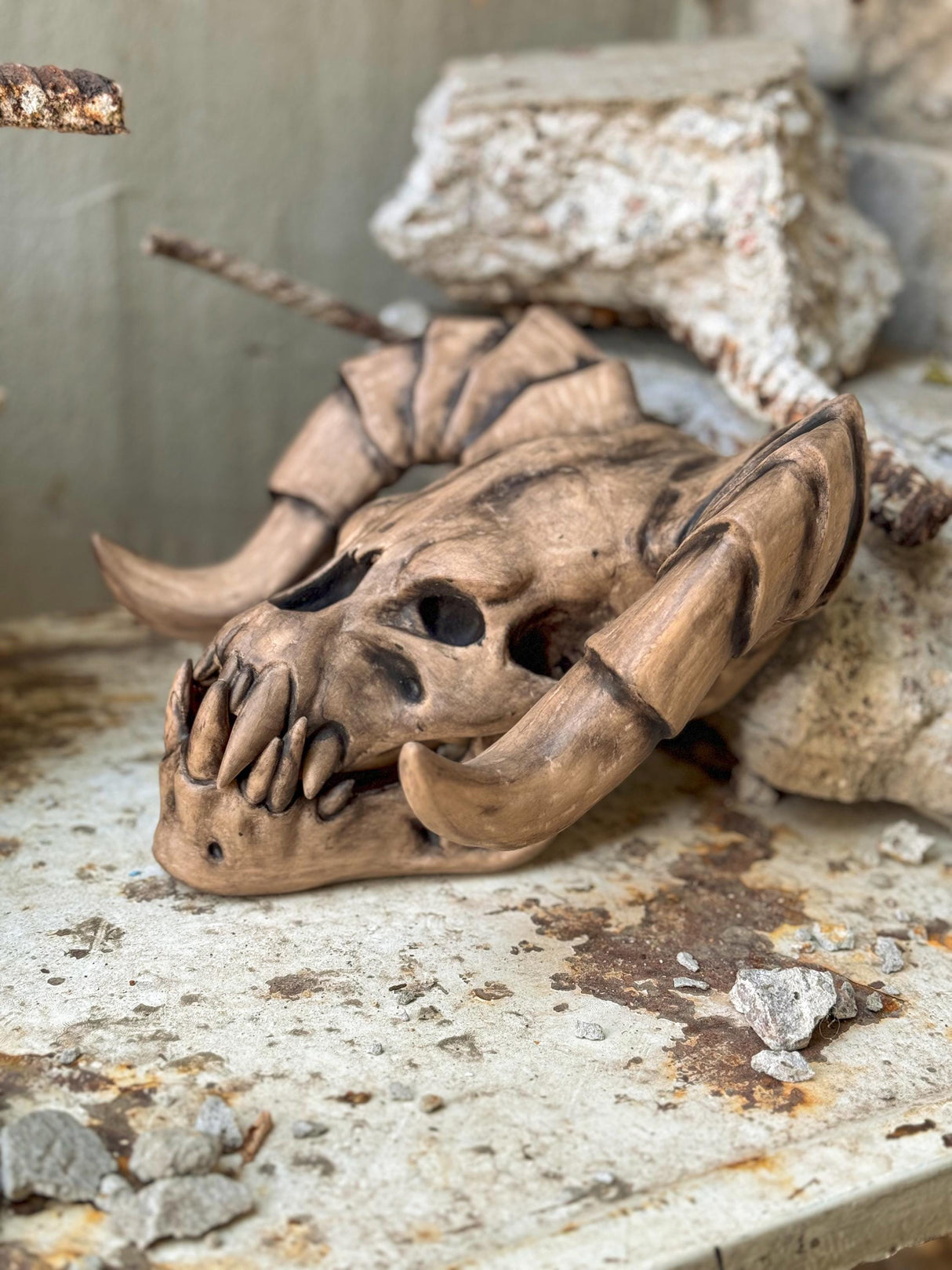 Deathclaw Skull Fallout, Fallout Game Series Inspired Statue, 3D-printed Props