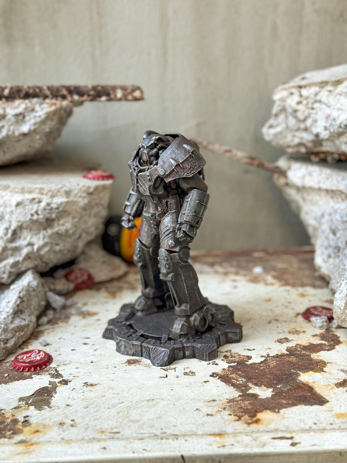 Fallout X-01 Power Armor Weathered Model , Fallout Decor and Props, Fallout Sculpture
