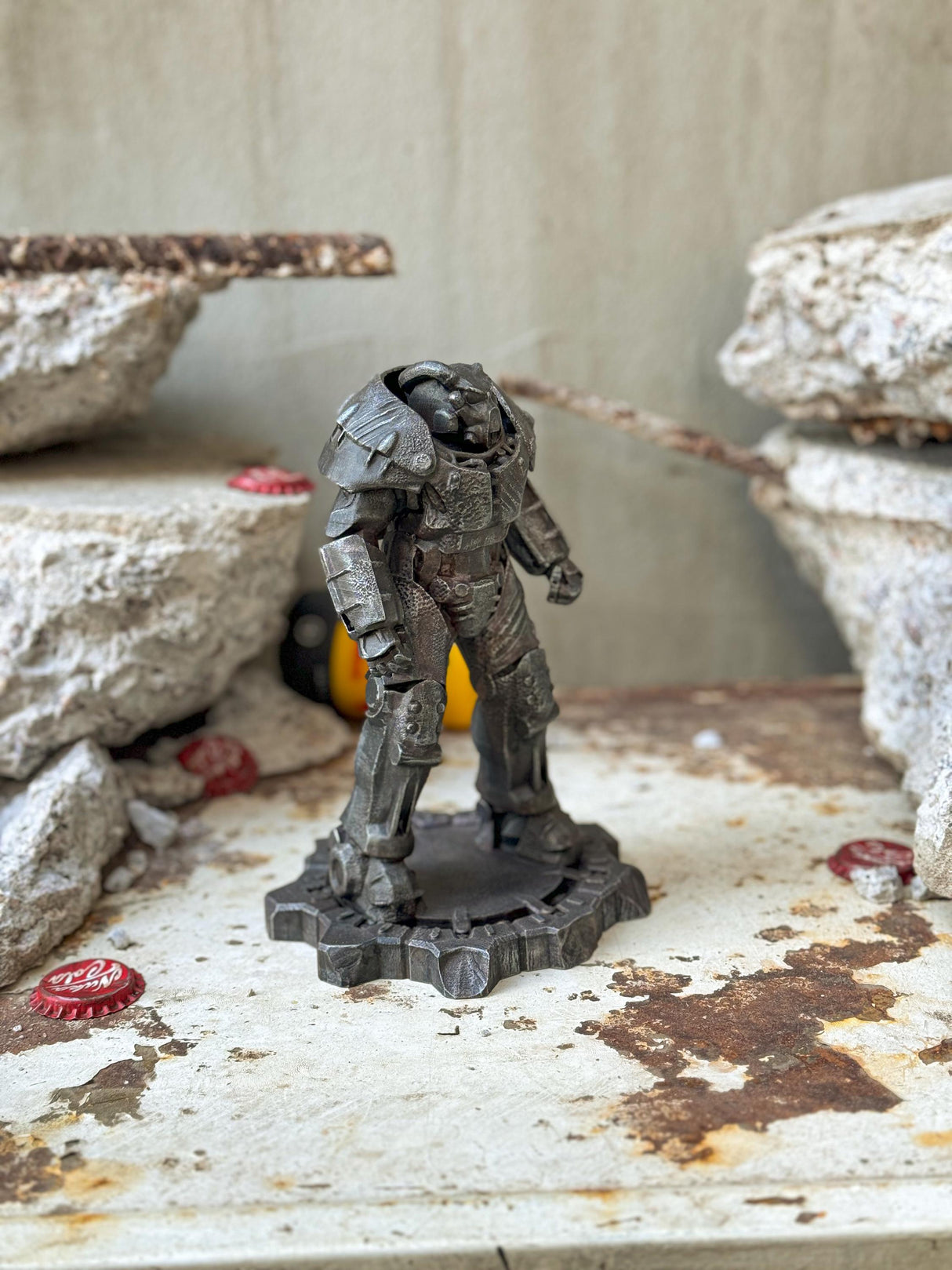Fallout X-01 Power Armor Weathered Model , Fallout Decor and Props, Fallout Sculpture