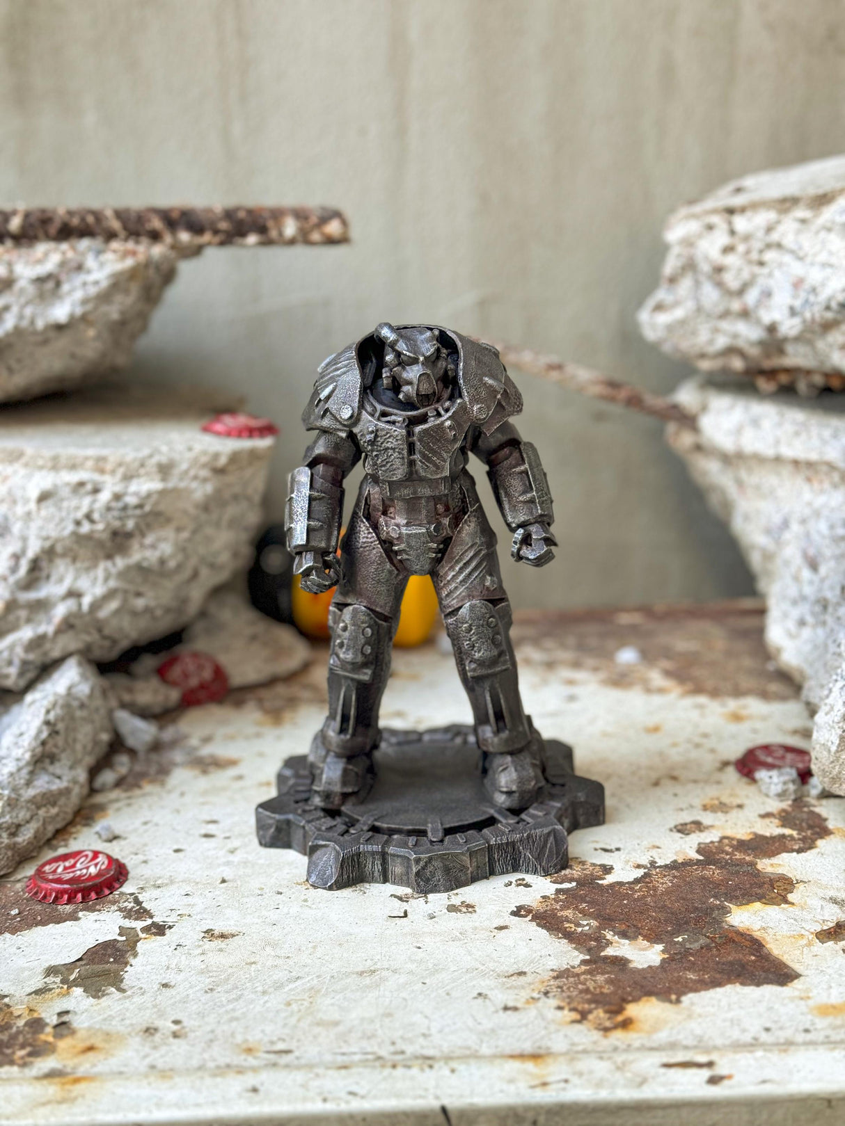 Fallout X-01 Power Armor Weathered Model , Fallout Decor and Props, Fallout Sculpture