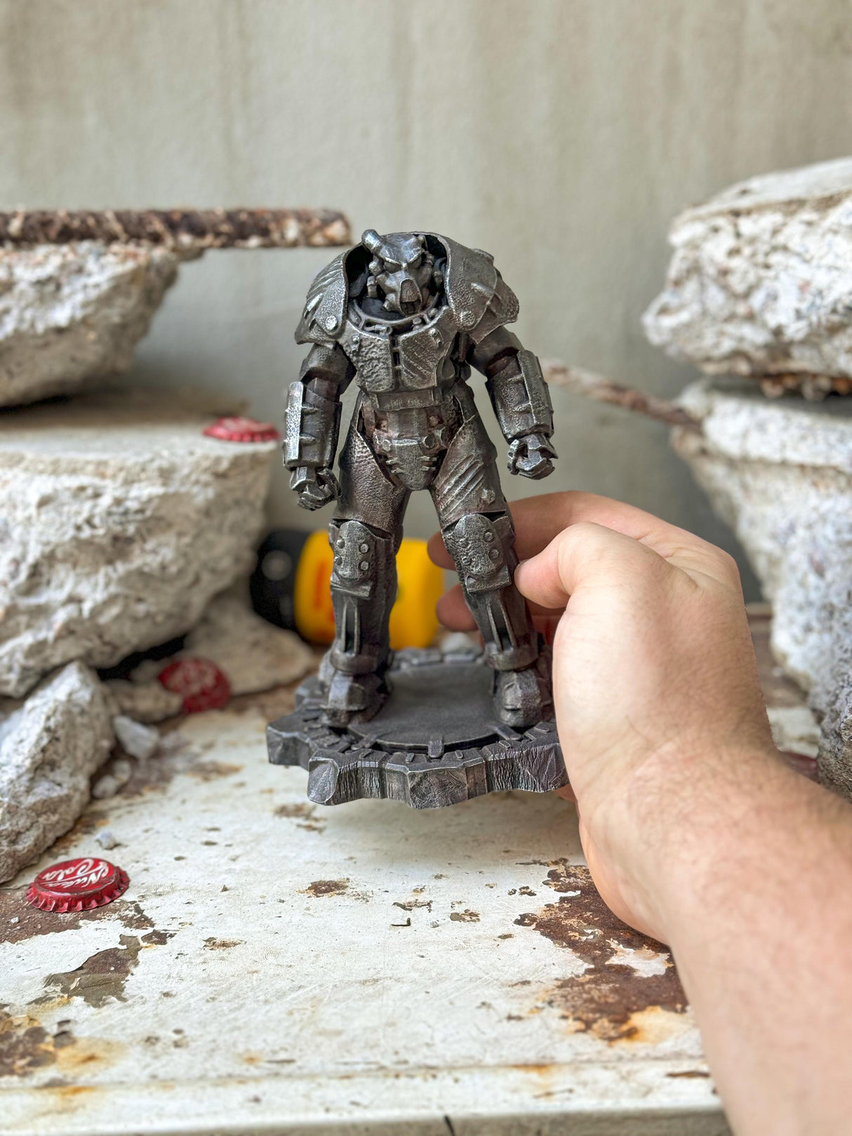 Fallout X-01 Power Armor Weathered Model , Fallout Decor and Props, Fallout Sculpture