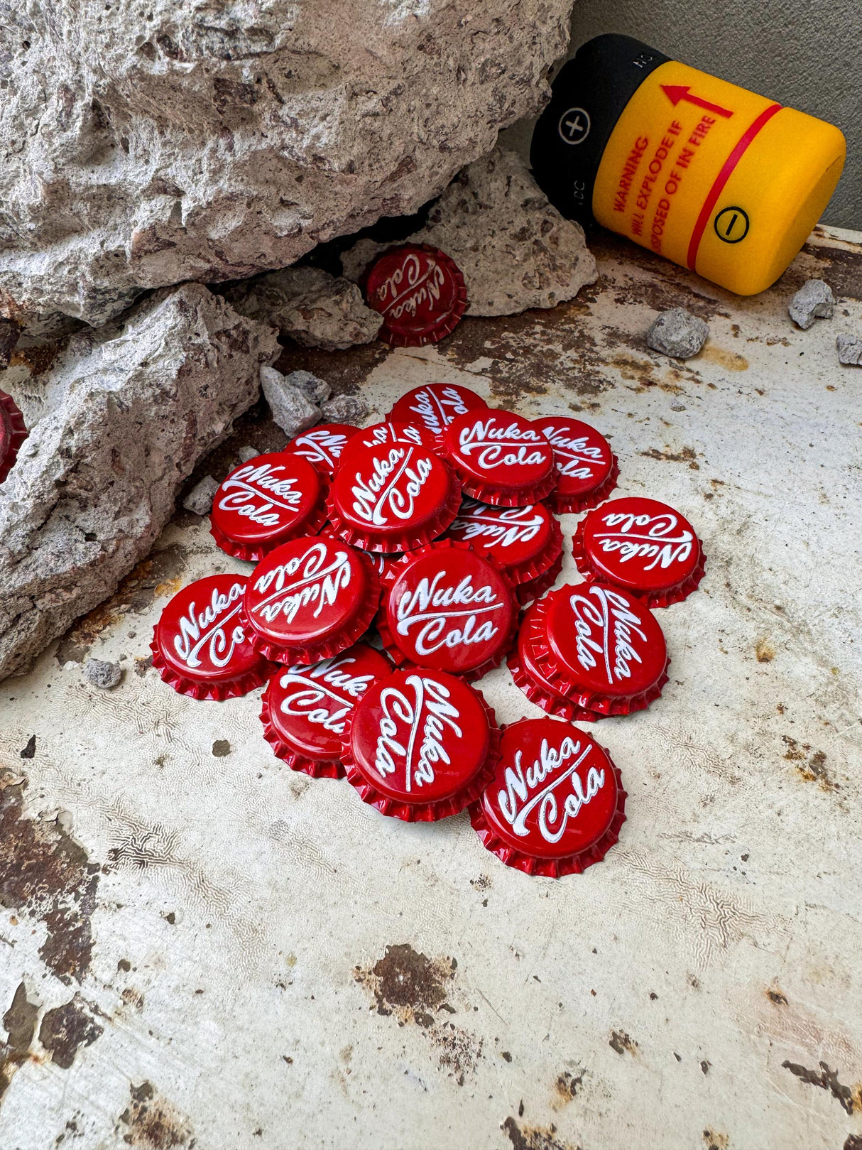 Handmade Fallout Bottle Caps, Nuke Cola Caps, Fallout Props, Gift for Fans