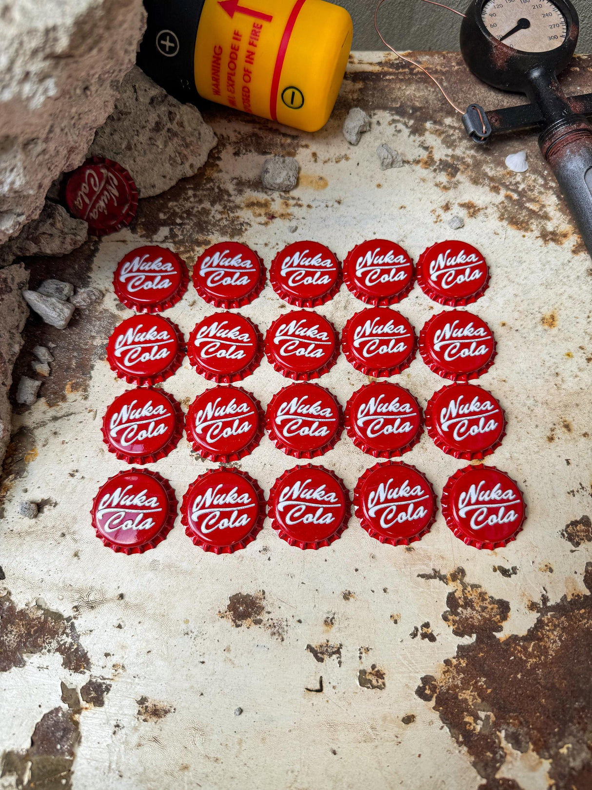 Handmade Fallout Bottle Caps, Nuke Cola Caps, Fallout Props, Gift for Fans