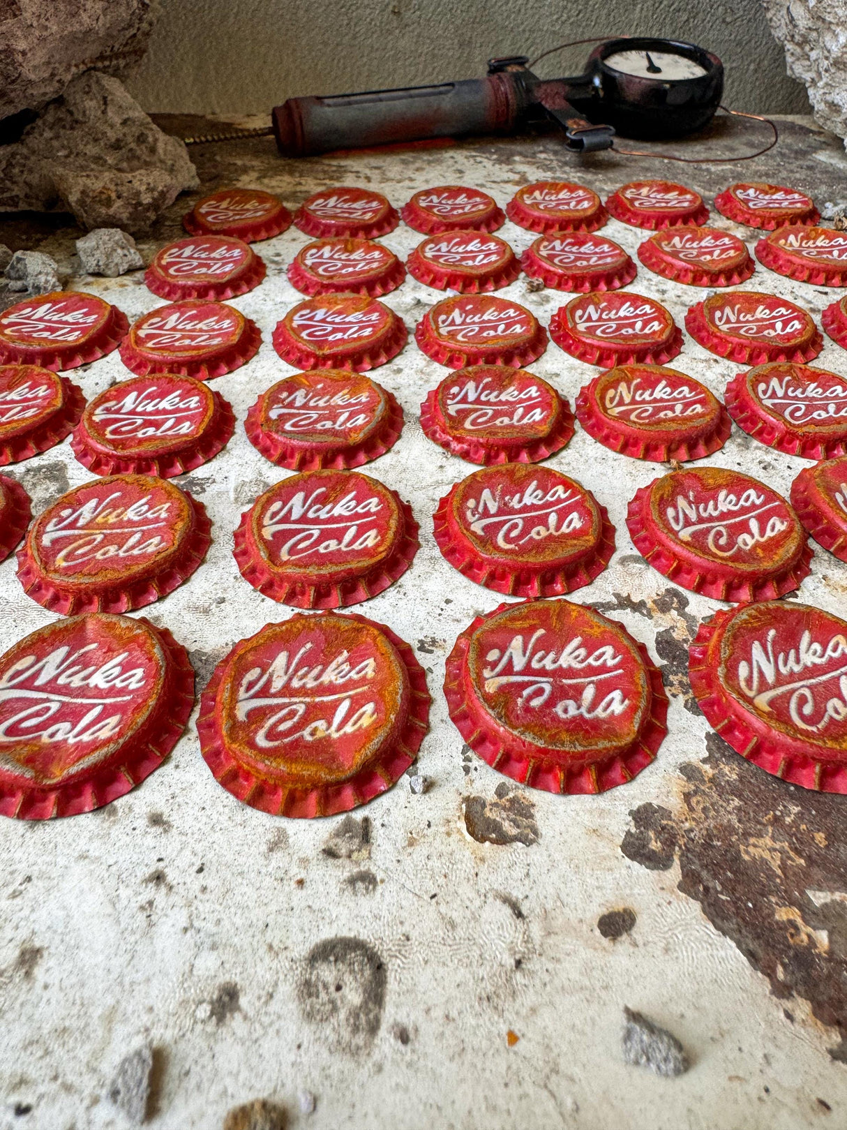 Fallout Rusted Bottle Caps, Nuke Cola Caps, Fallout Props, Fallout Currency