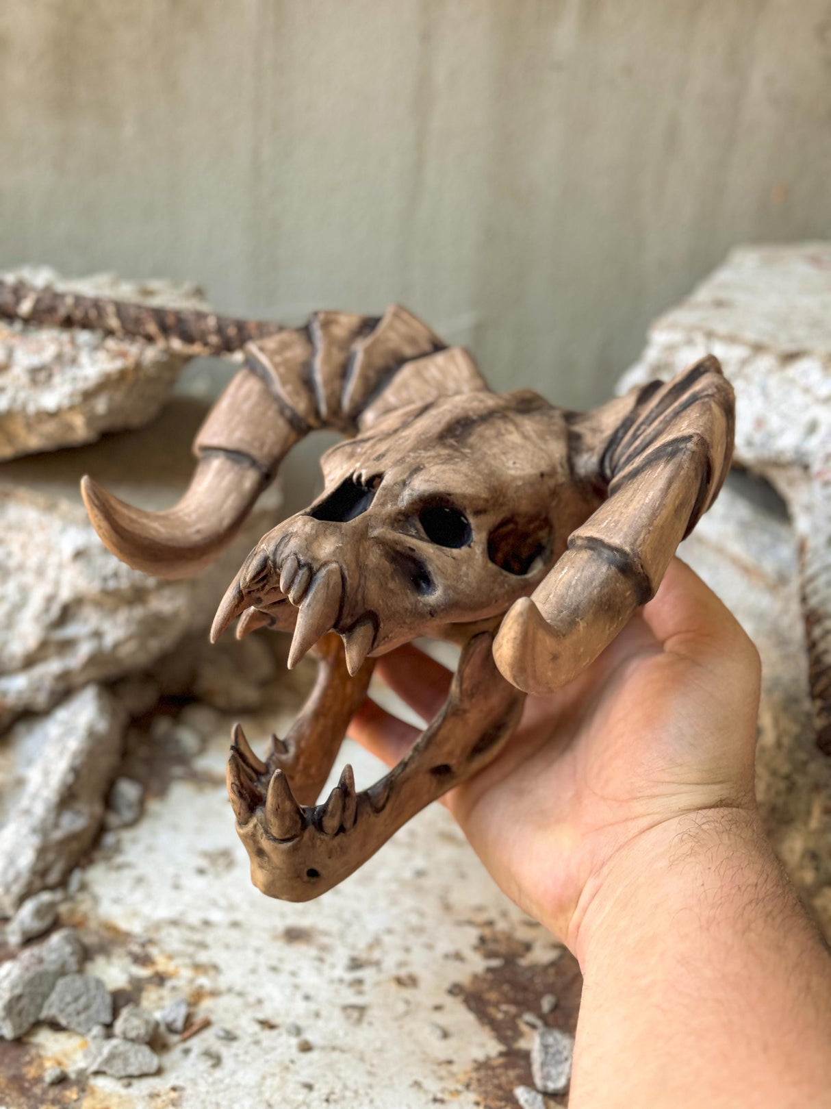 Deathclaw Skull Fallout, Fallout Game Series Inspired Statue, 3D-printed Props