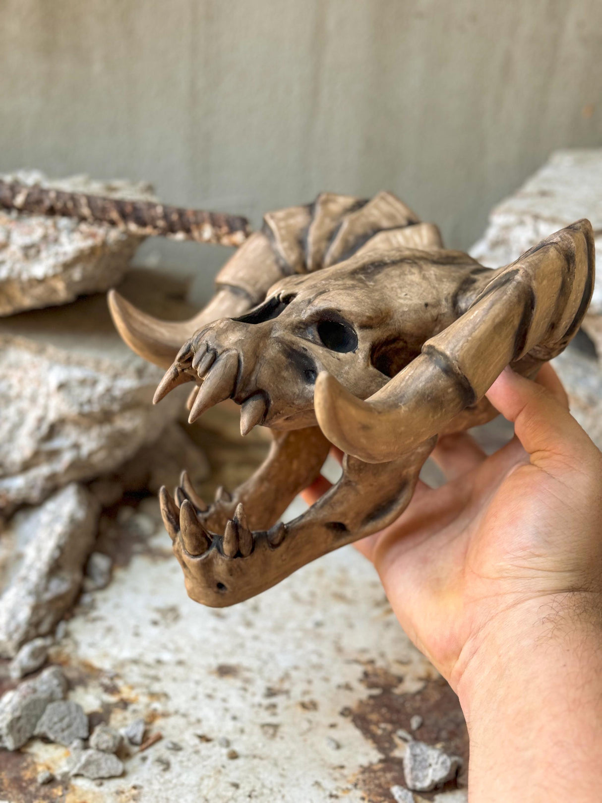 Deathclaw Skull Fallout, Fallout Game Series Inspired Statue, 3D-printed Props