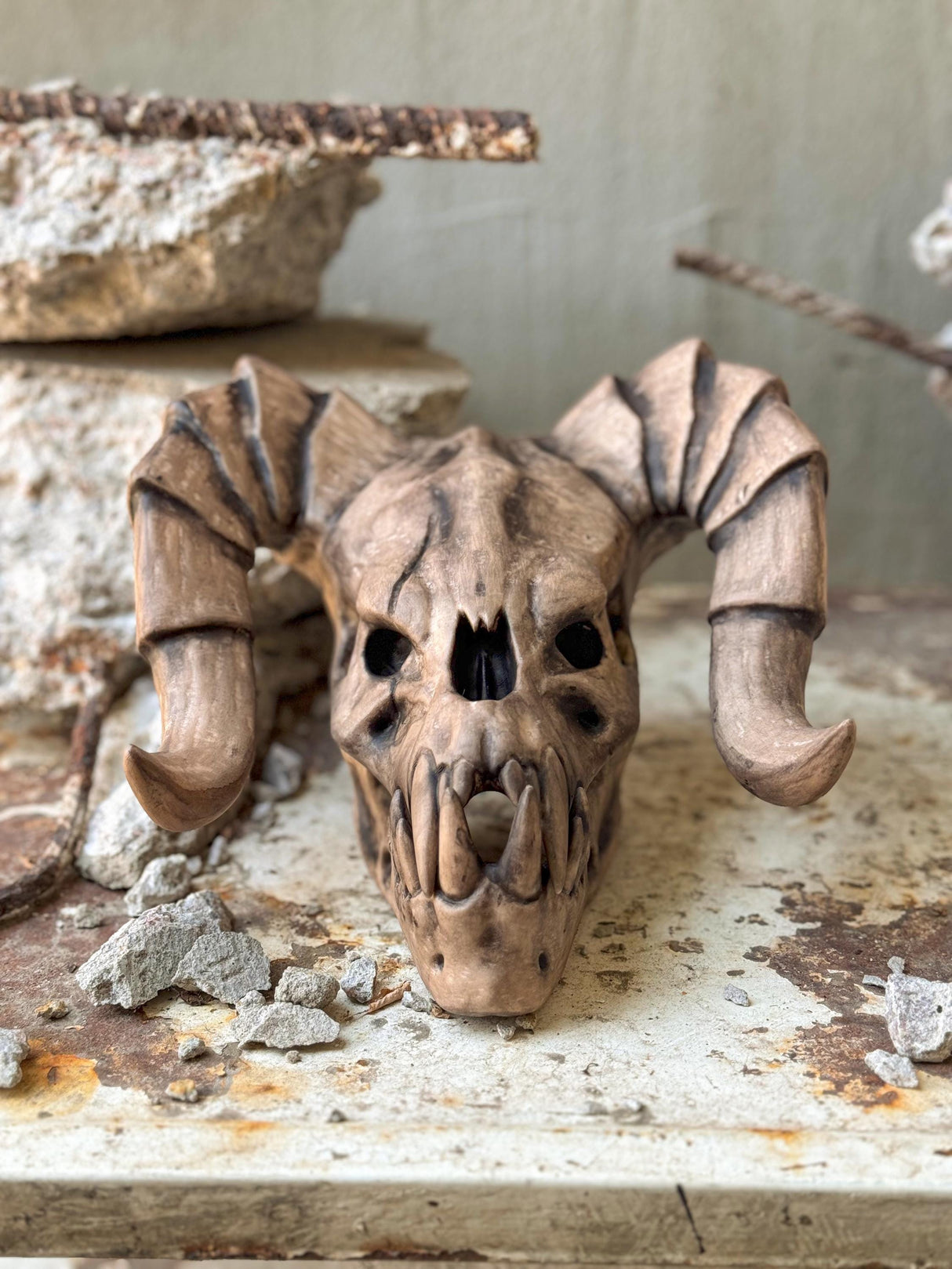 Deathclaw Skull Fallout, Fallout Game Series Inspired Statue, 3D-printed Props