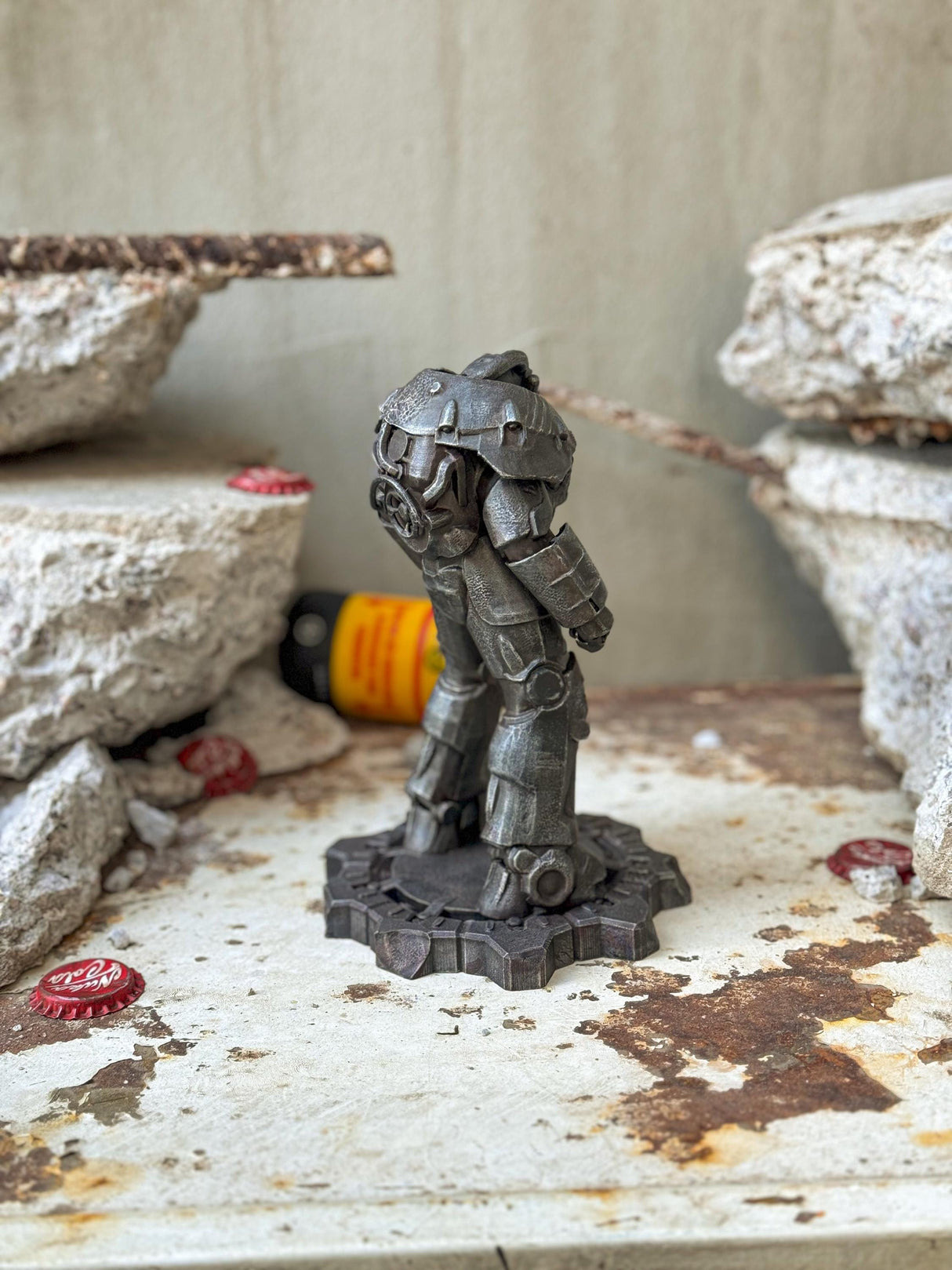 Fallout X-01 Power Armor Weathered Model , Fallout Decor and Props, Fallout Sculpture