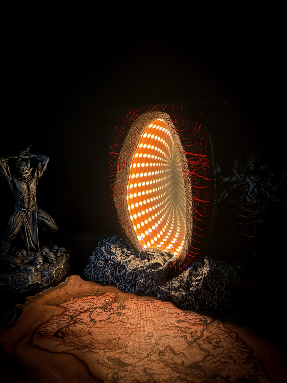 Oblivion Gates Night Light, The Elder Scrolls Decor, 3D Printed, Hand Painted Piece of Art, Inspired by Oblivion