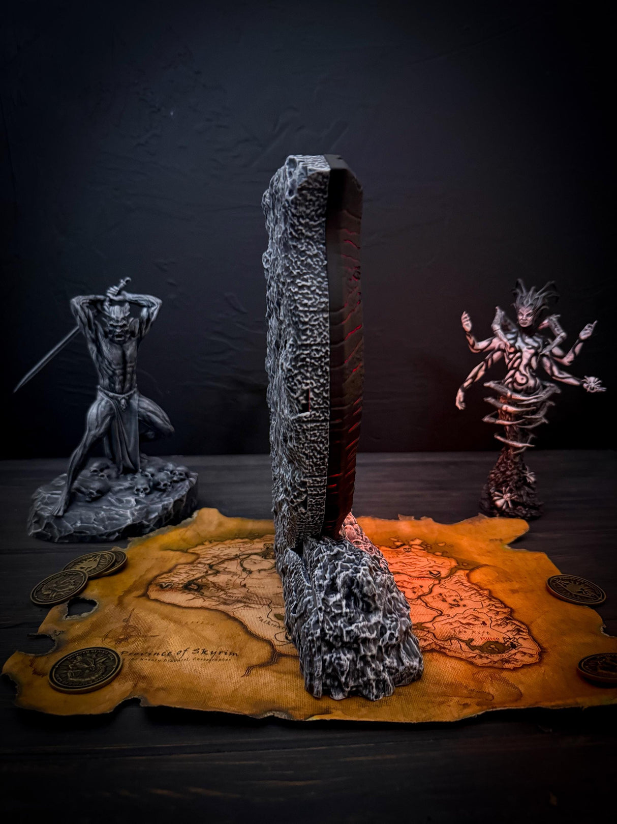Oblivion Gates Night Light, The Elder Scrolls Decor, 3D Printed, Hand Painted Piece of Art, Inspired by Oblivion