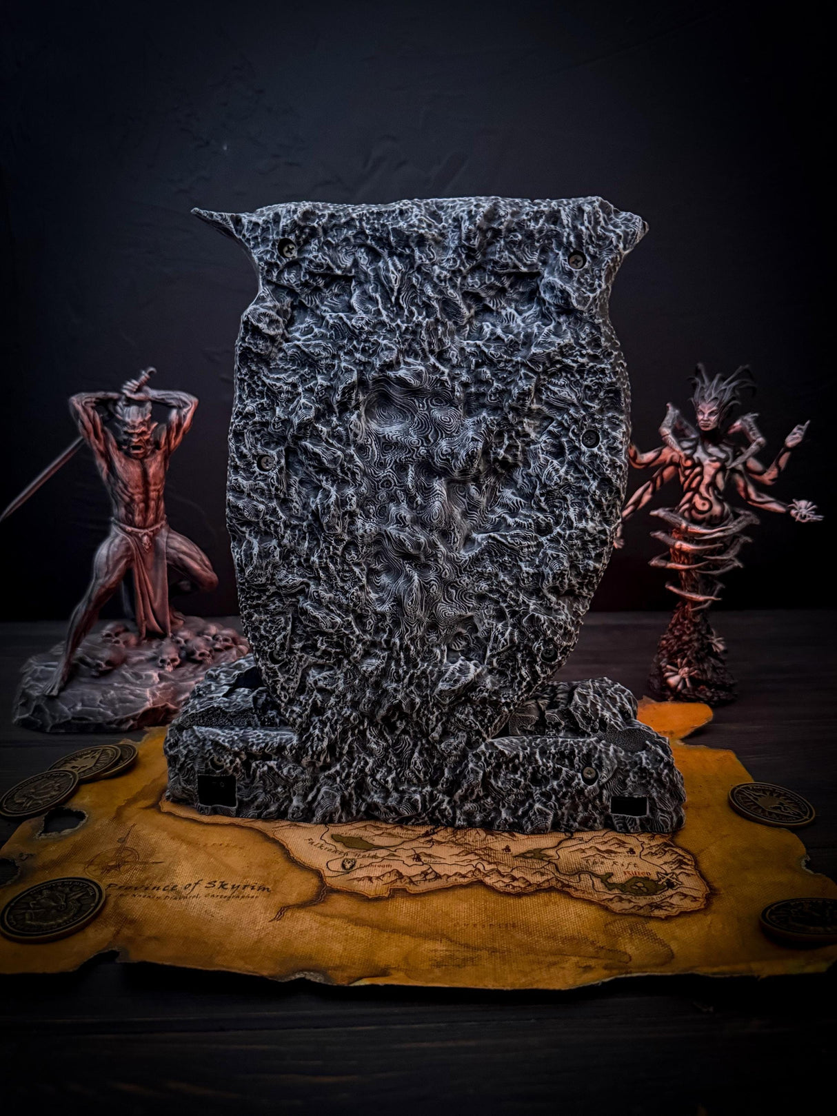 Oblivion Gates Night Light, The Elder Scrolls Decor, 3D Printed, Hand Painted Piece of Art, Inspired by Oblivion