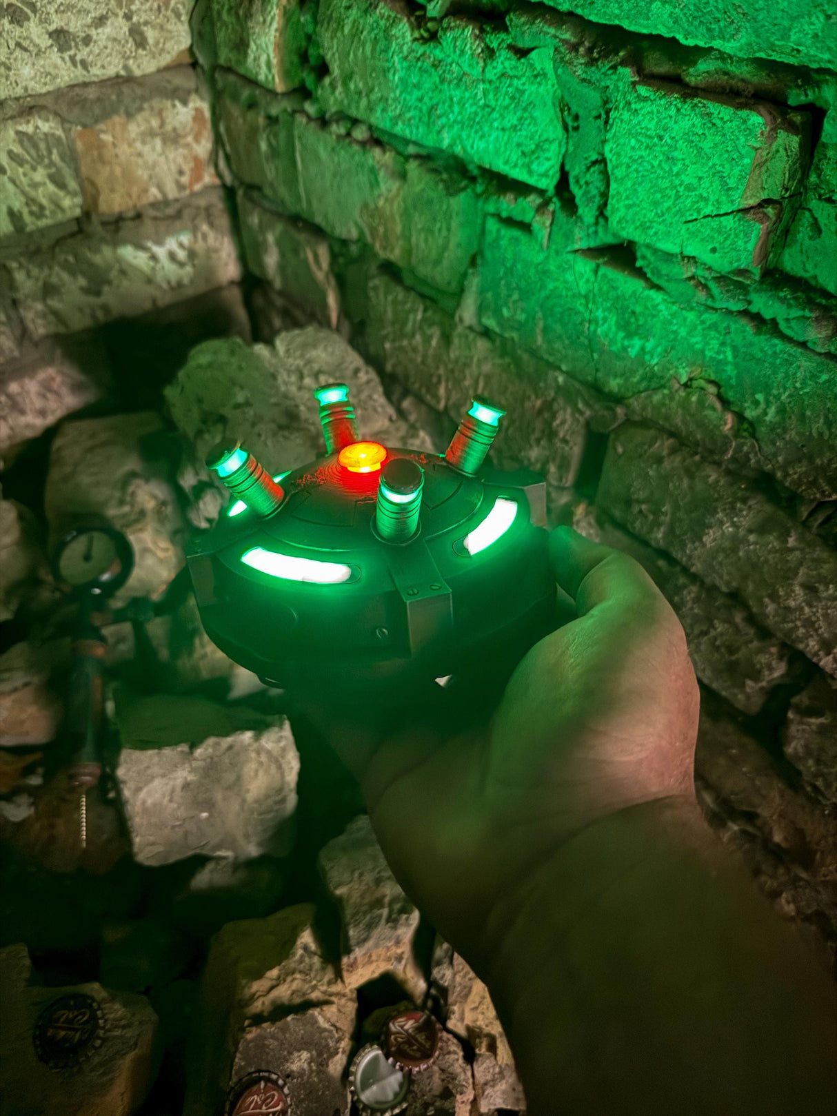 HandMade Cosplay Glowing Plasma Mine Replica, Fallout Inspired Prop, Gamer Decor