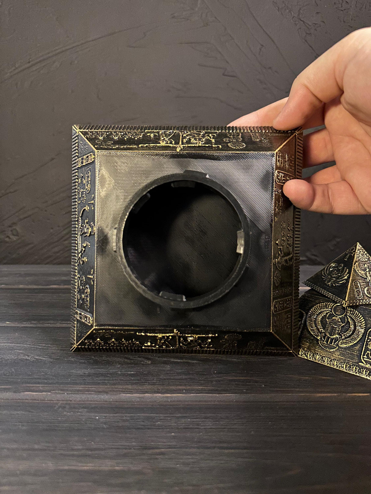 Egyptian Pyramid Stash Box, Hidden Storage Decor, Ancient Egypt Puzzle Pyramid, Secret Puzzle Container