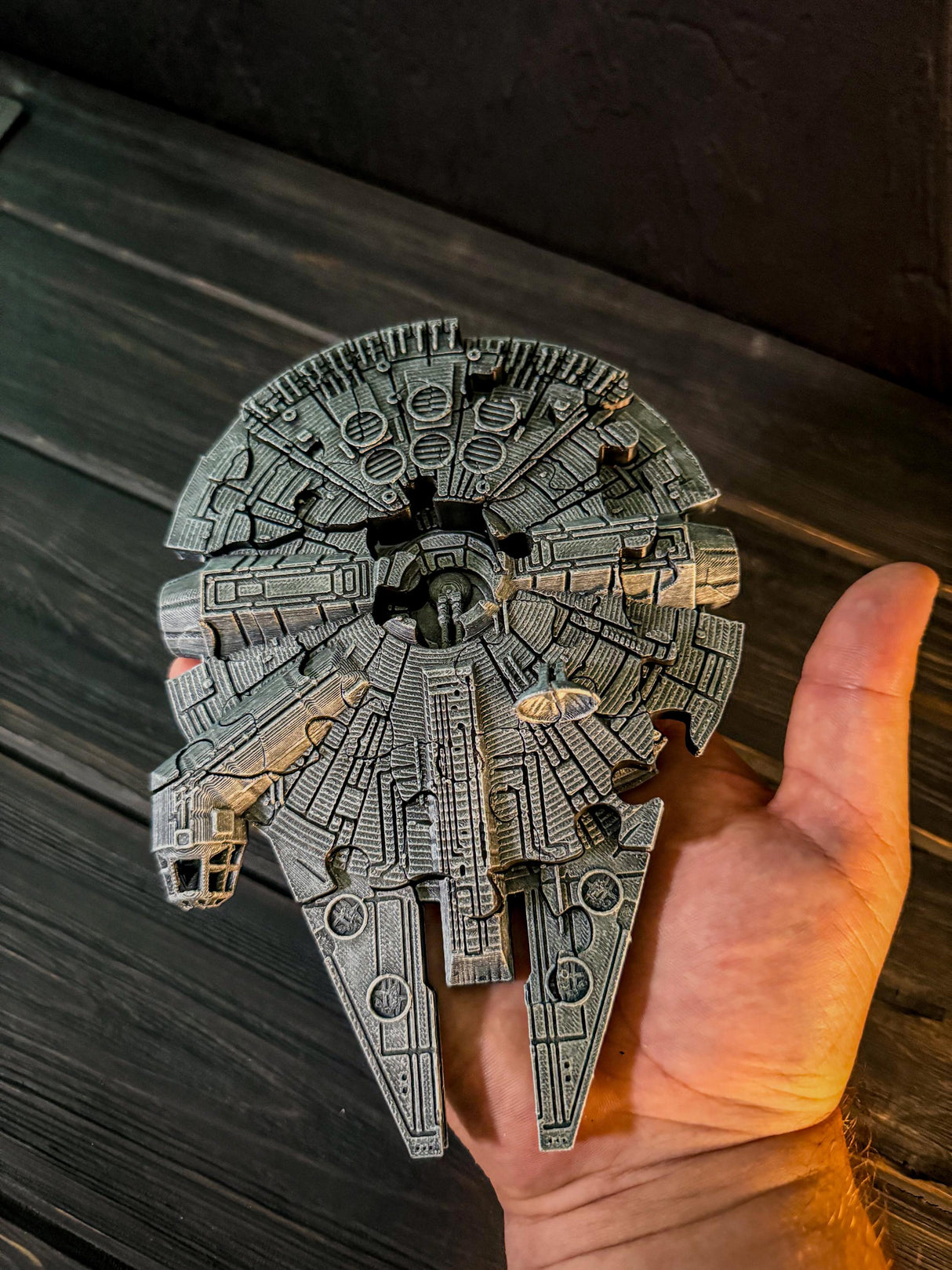 Millennium Falcon Puzzle, Handmade 3D Printed Decor, Gift for Sci-Fi Fans