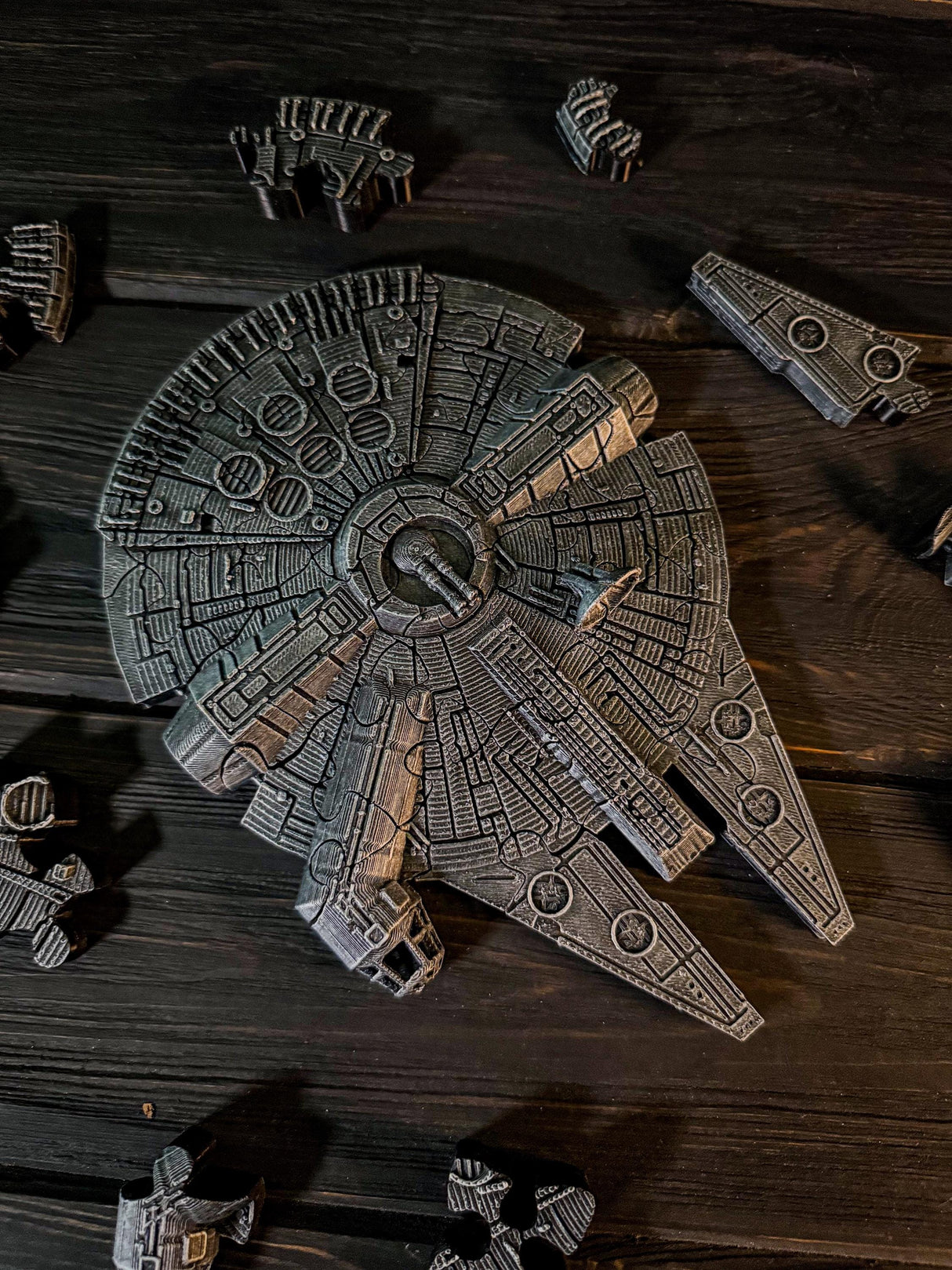 Millennium Falcon Puzzle, Handmade 3D Printed Decor, Gift for Sci-Fi Fans