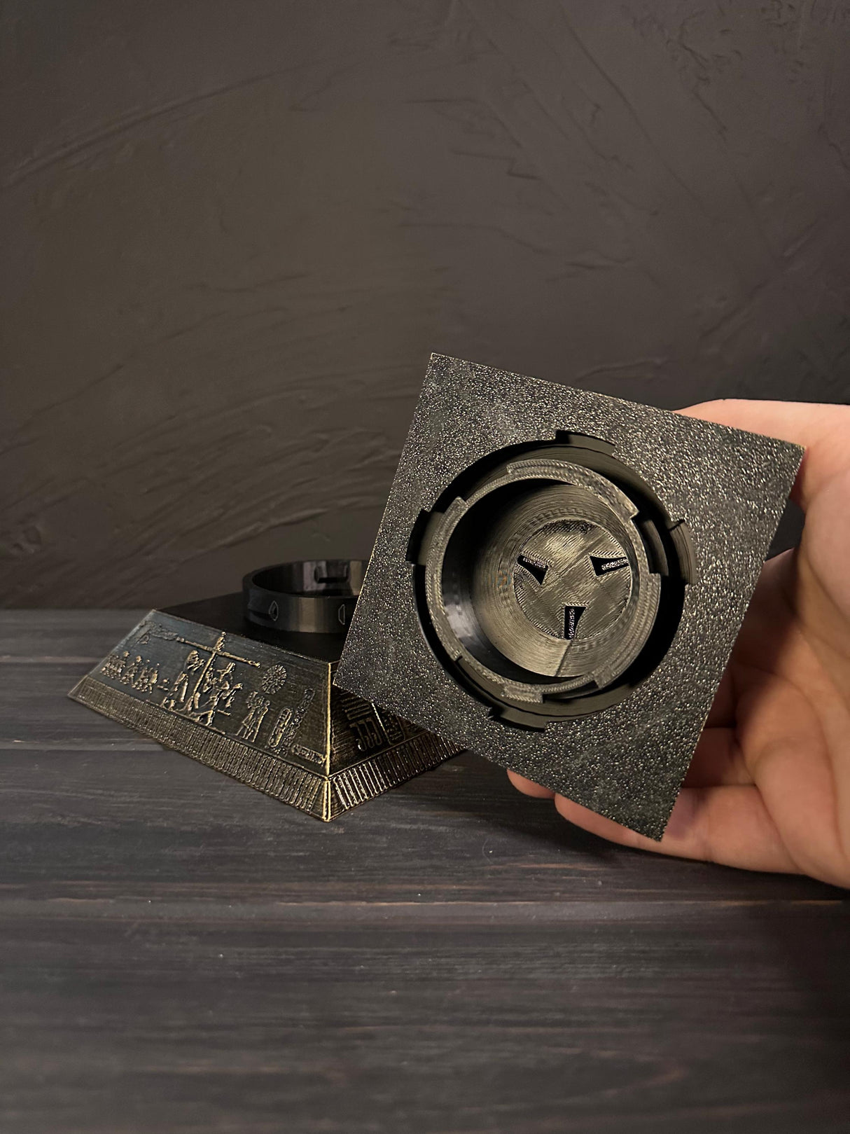 Egyptian Pyramid Stash Box, Hidden Storage Decor, Ancient Egypt Puzzle Pyramid, Secret Puzzle Container