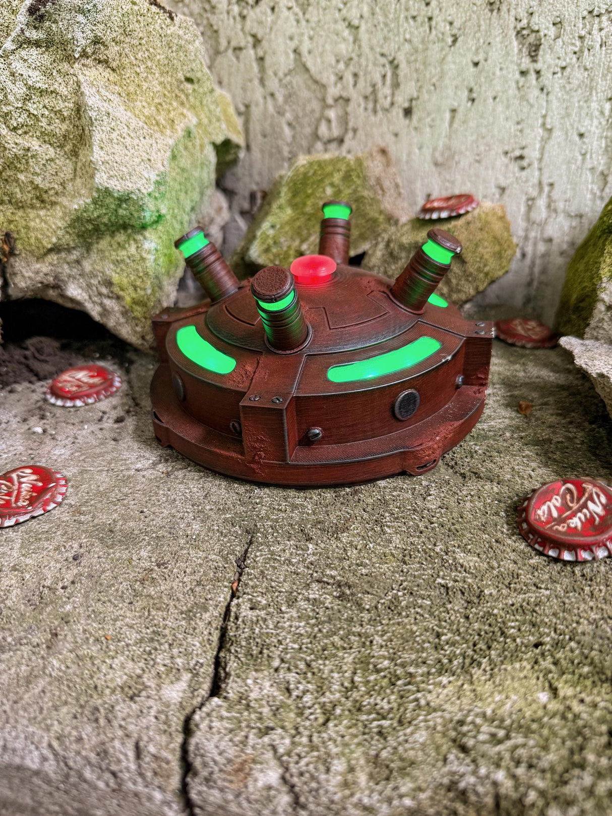 HandMade Cosplay Glowing Plasma Mine Replica, Fallout Inspired Prop, Gamer Decor