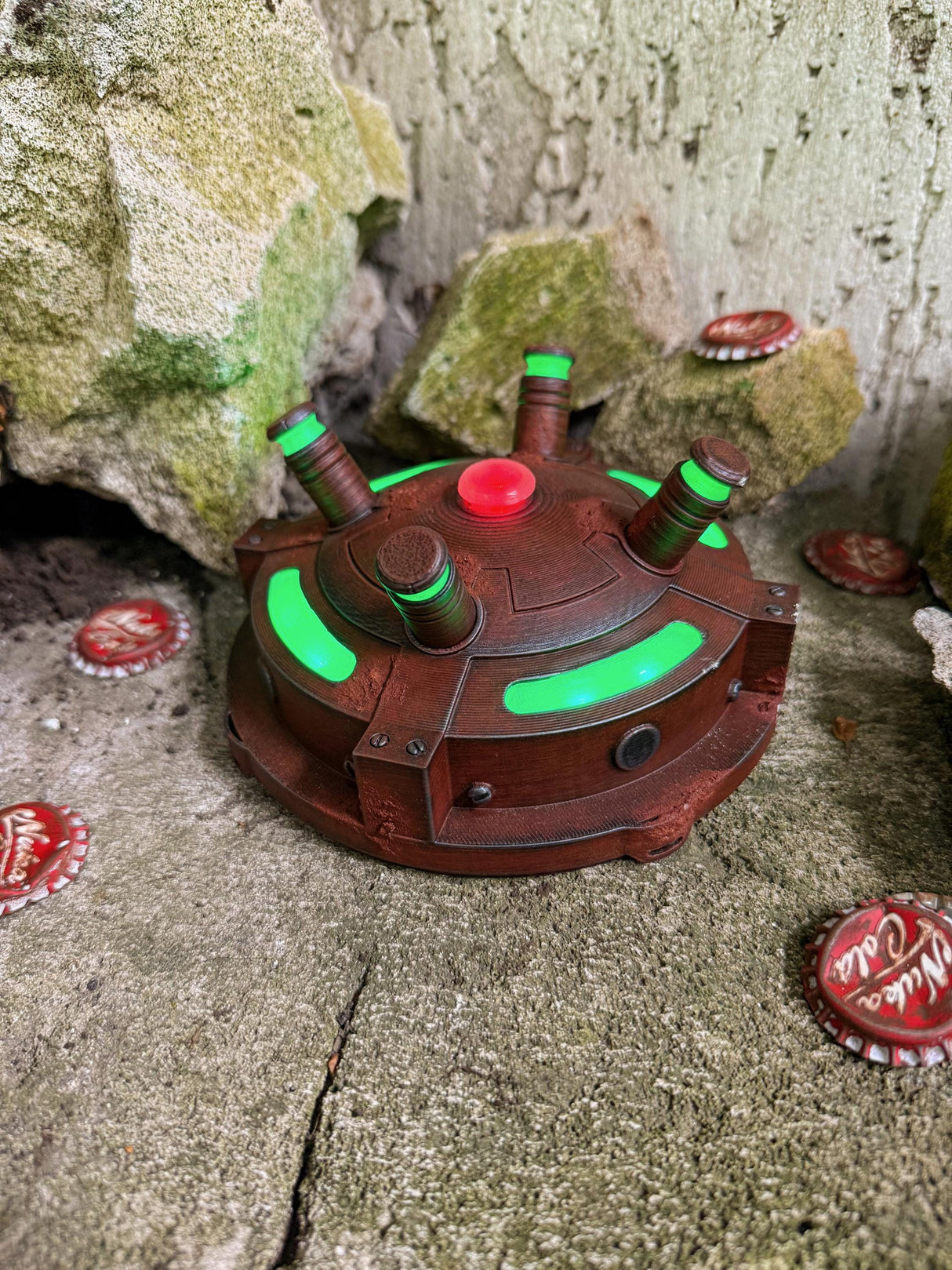 HandMade Cosplay Glowing Plasma Mine Replica, Fallout Inspired Prop, Gamer Decor