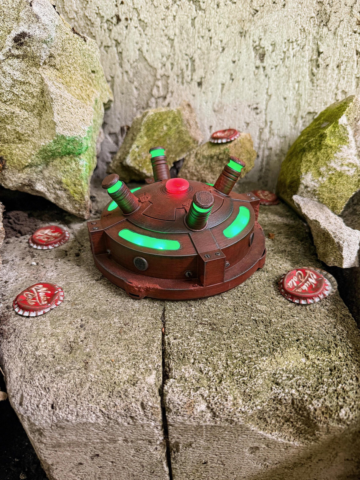 HandMade Cosplay Glowing Plasma Mine Replica, Fallout Inspired Prop, Gamer Decor
