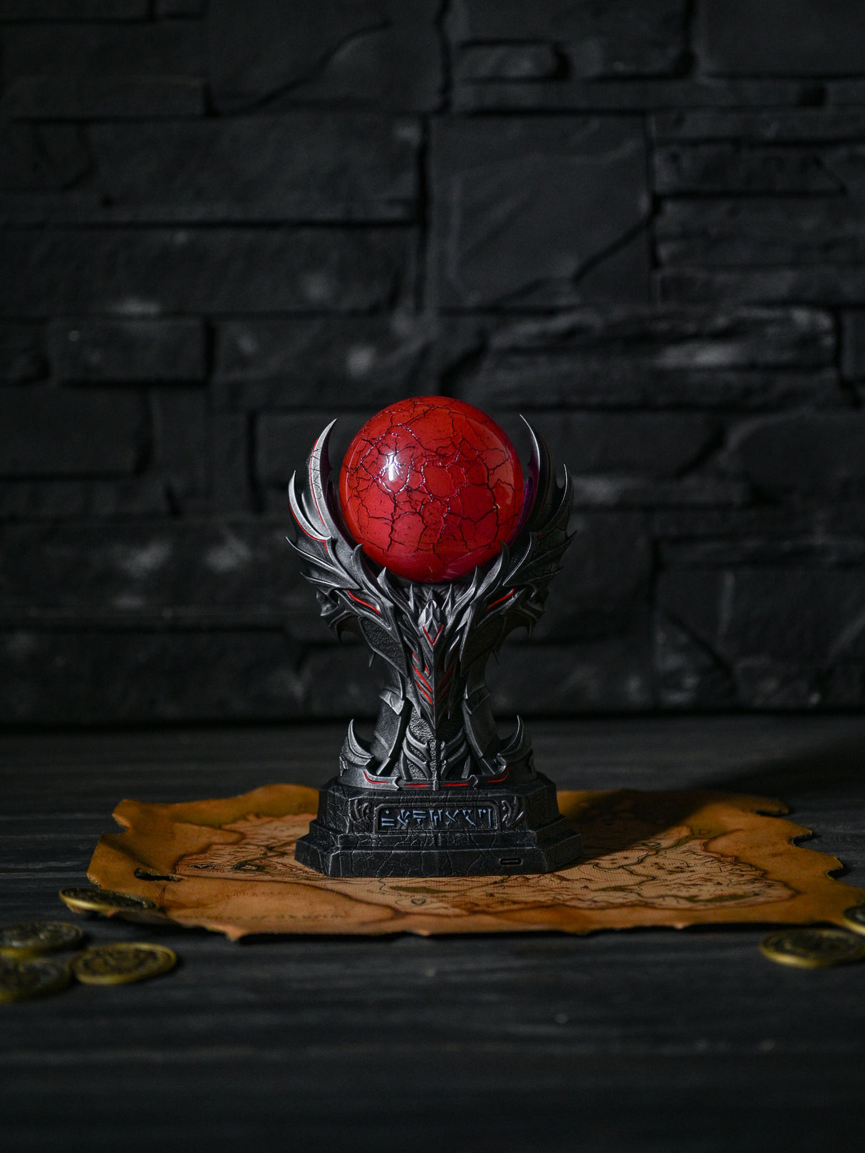 Skyrim Daedric Armor PS Trophy – Crimson Soul LED Edition
