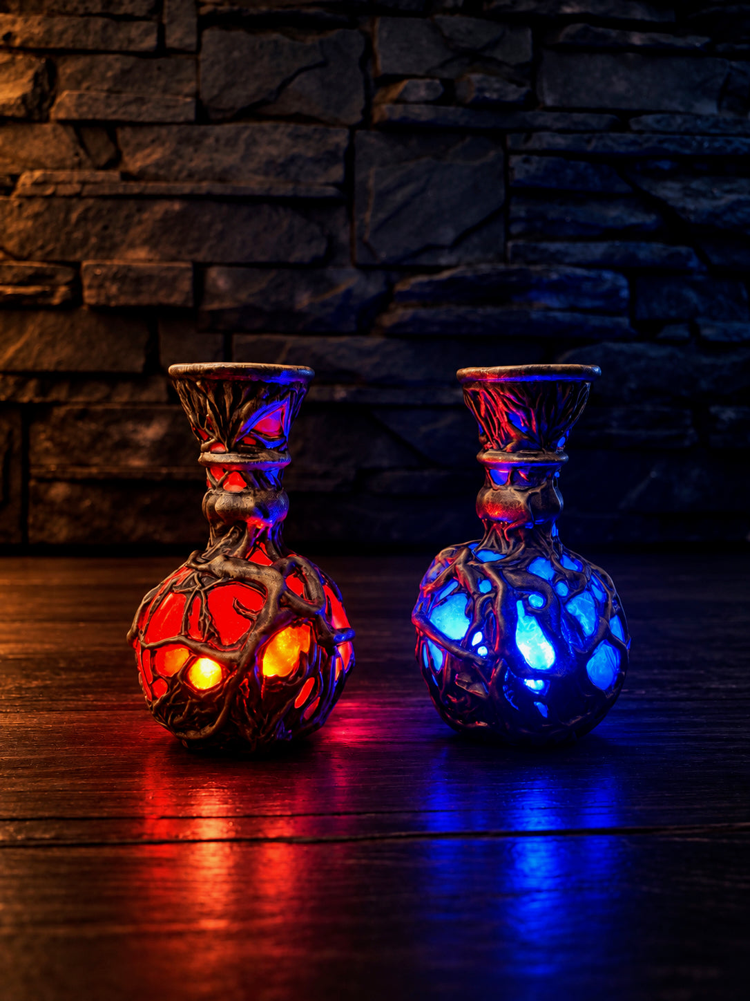 Elden Ring Crimson Tears Flask, Glowing Fantasy Potion Prop, 3D Printed Hand Painted