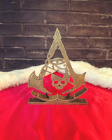 Assassin’s Creed Emblem Figurine, All Game Series Symbol, Fan Art Display for Desk or Shelf