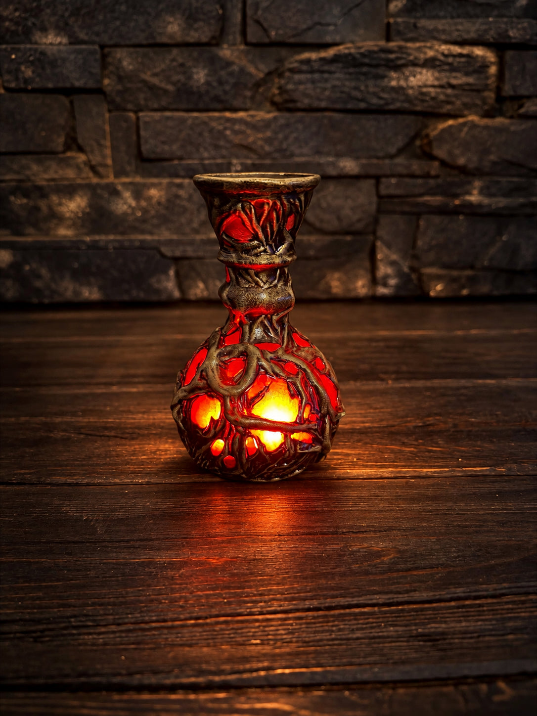 Elden Ring Crimson Tears Flask, Glowing Fantasy Potion Prop, 3D Printed Hand Painted