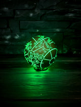 Treasure Planet Map, Glowing Captain Flint Orb, Rechargeable LED Sphere